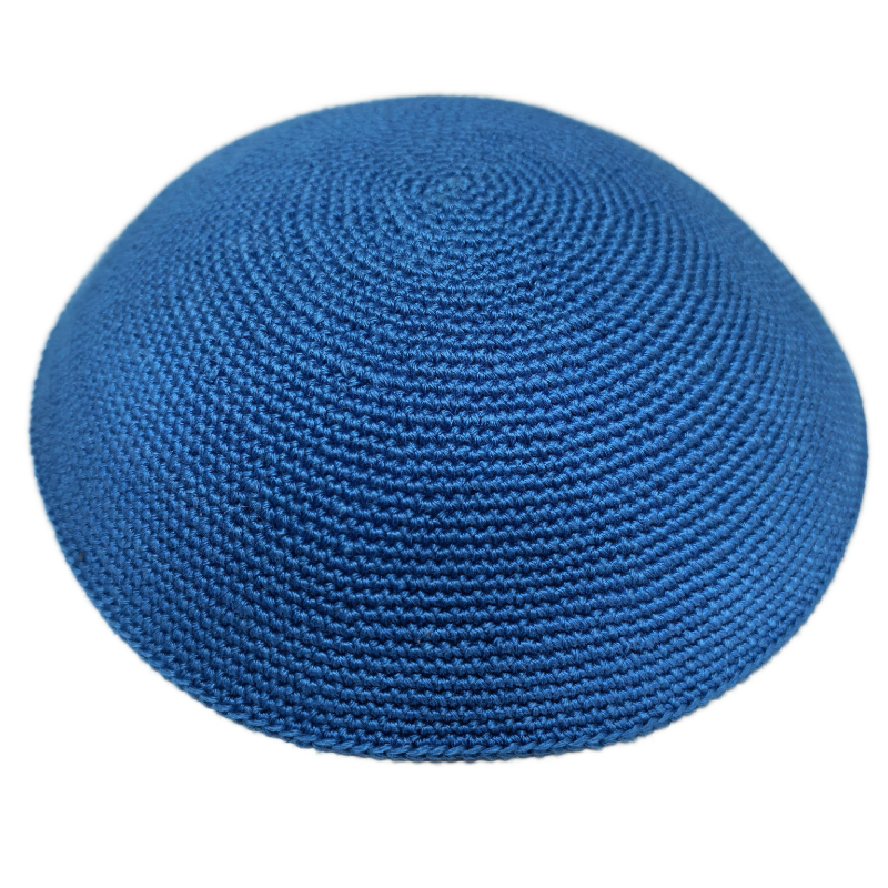 Factory custom fine gray black knit Kippah, 100% cotton DMC hand-woven Kippah hat, DMC Kippah Yamaka Kippa Yarmulke skull hat