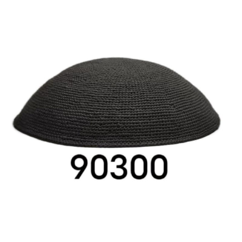 Factory custom fine black knit Kippah, 100% cotton DMC hand-woven Kippah hat, DMC Kippah Yamaka Kippa Yarmulke skull hat