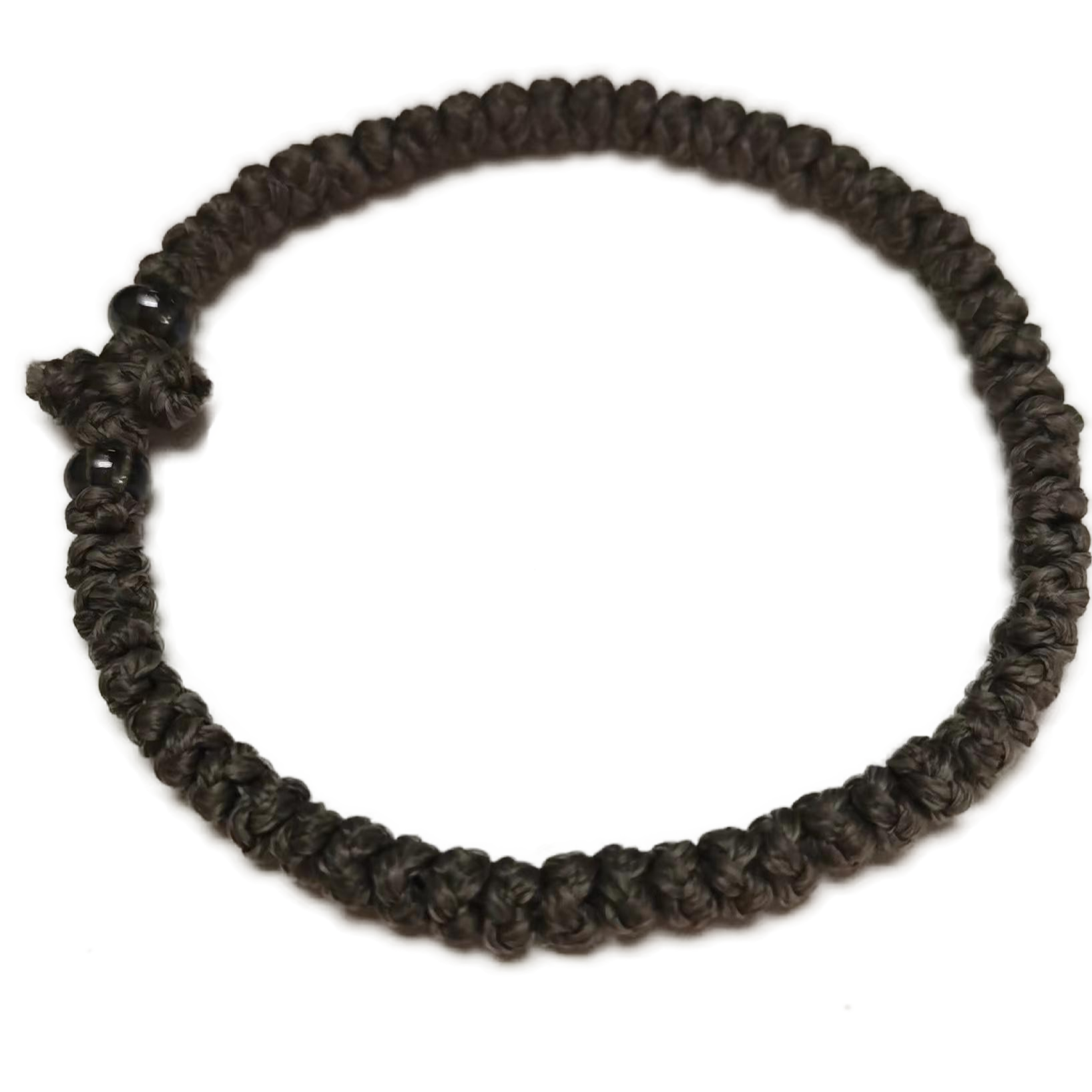 Komboskini bracelet prayer ropes Direct manufacturing from source factory Large stock supply ， Greek Prayer Rope Bracelet, Black Cross Prayer Rope Komboskini With black Beads