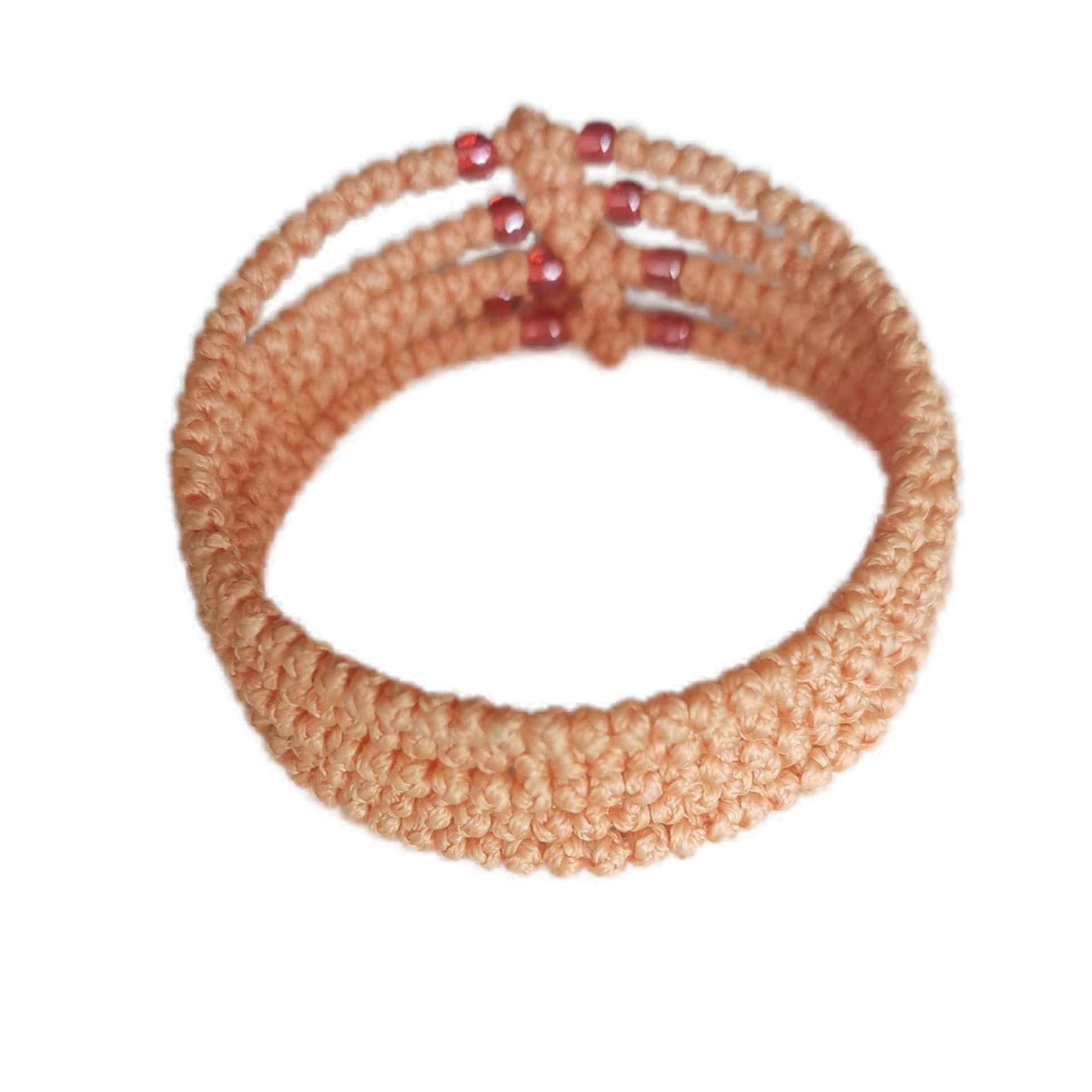 Komboskini bracelet prayer ropes Direct manufacturing from source factory Large stock supply ， Greek Prayer Rope Bracelet, light pink Cross Prayer Rope Komboskini With red Beads