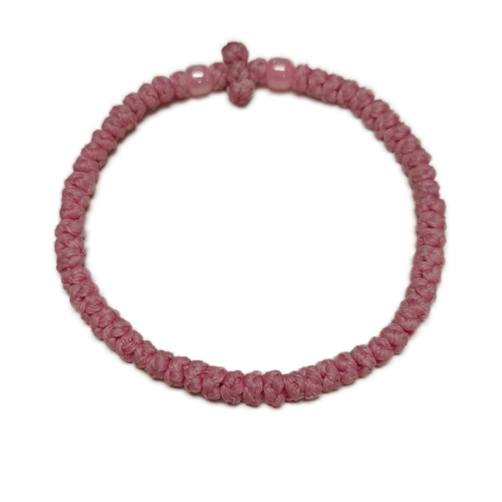 Komboskini bracelet prayer ropes Direct manufacturing from source factory Large stock supply ， Greek Prayer Rope Bracelet, pale red Cross Prayer Rope Komboskini With pale red Beads