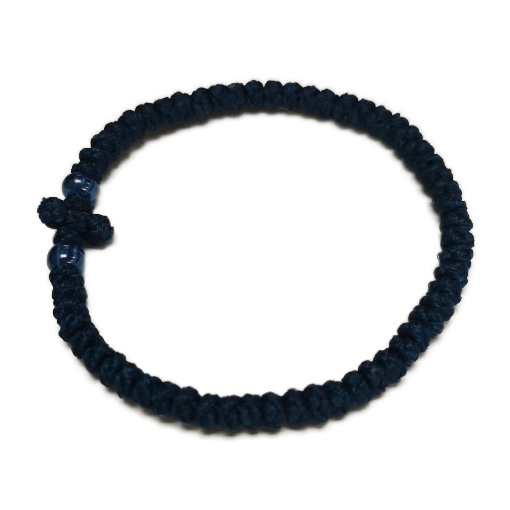 Komboskini bracelet prayer ropes Direct manufacturing from source factory Large stock supply ， Greek Prayer Rope Bracelet, dark blue Cross Prayer Rope Komboskini With dark blue Beads