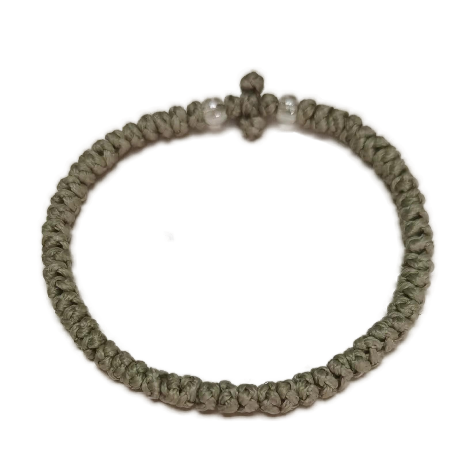 Komboskini bracelet prayer ropes Direct manufacturing from source factory Large stock supply ， Greek Prayer Rope Bracelet, dark green Cross Prayer Rope Komboskini With transparent Beads