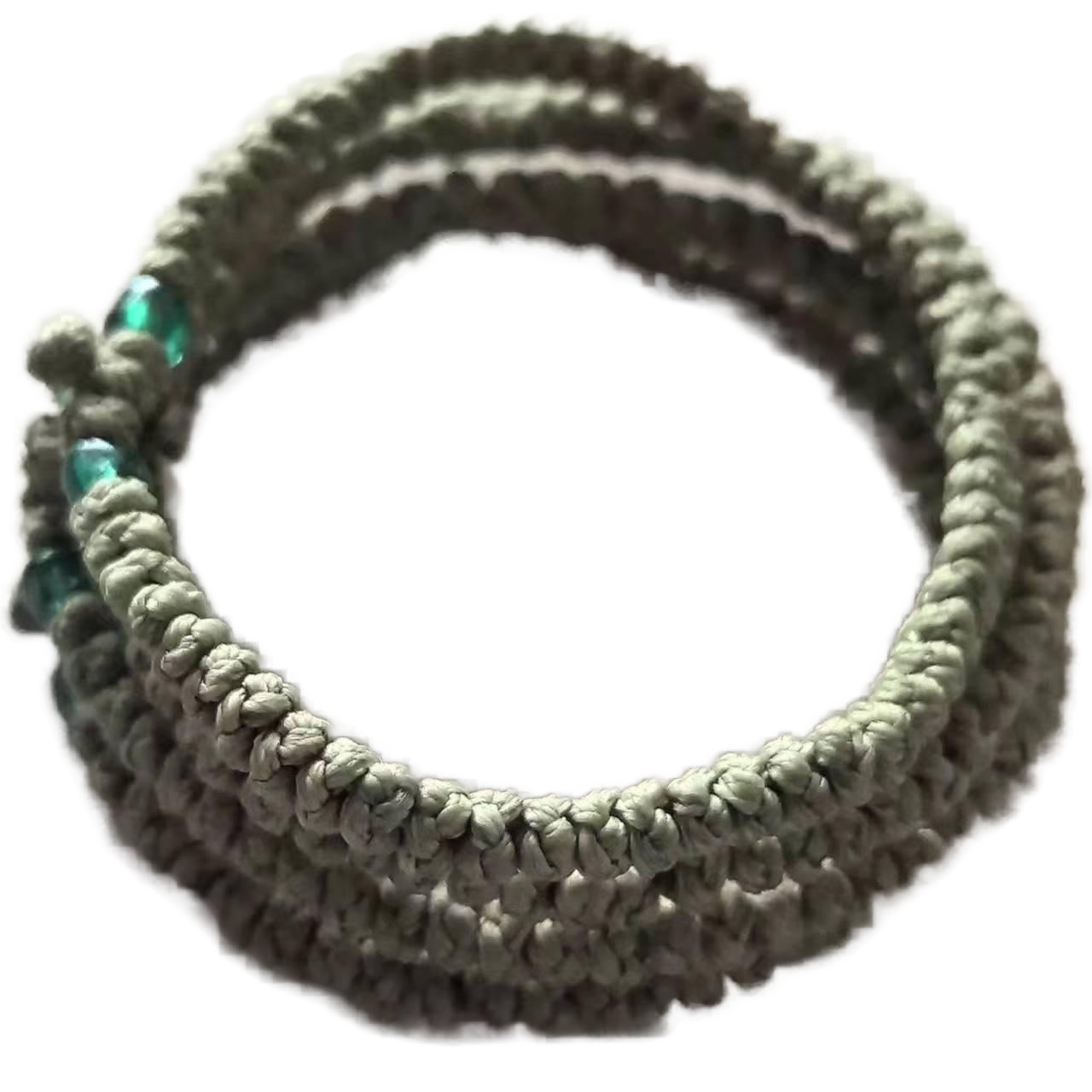 Komboskini bracelet prayer ropes Direct manufacturing from source factory Large stock supply ， Greek Prayer Rope Bracelet, gray Cross Prayer Rope Komboskini With Blue Beads