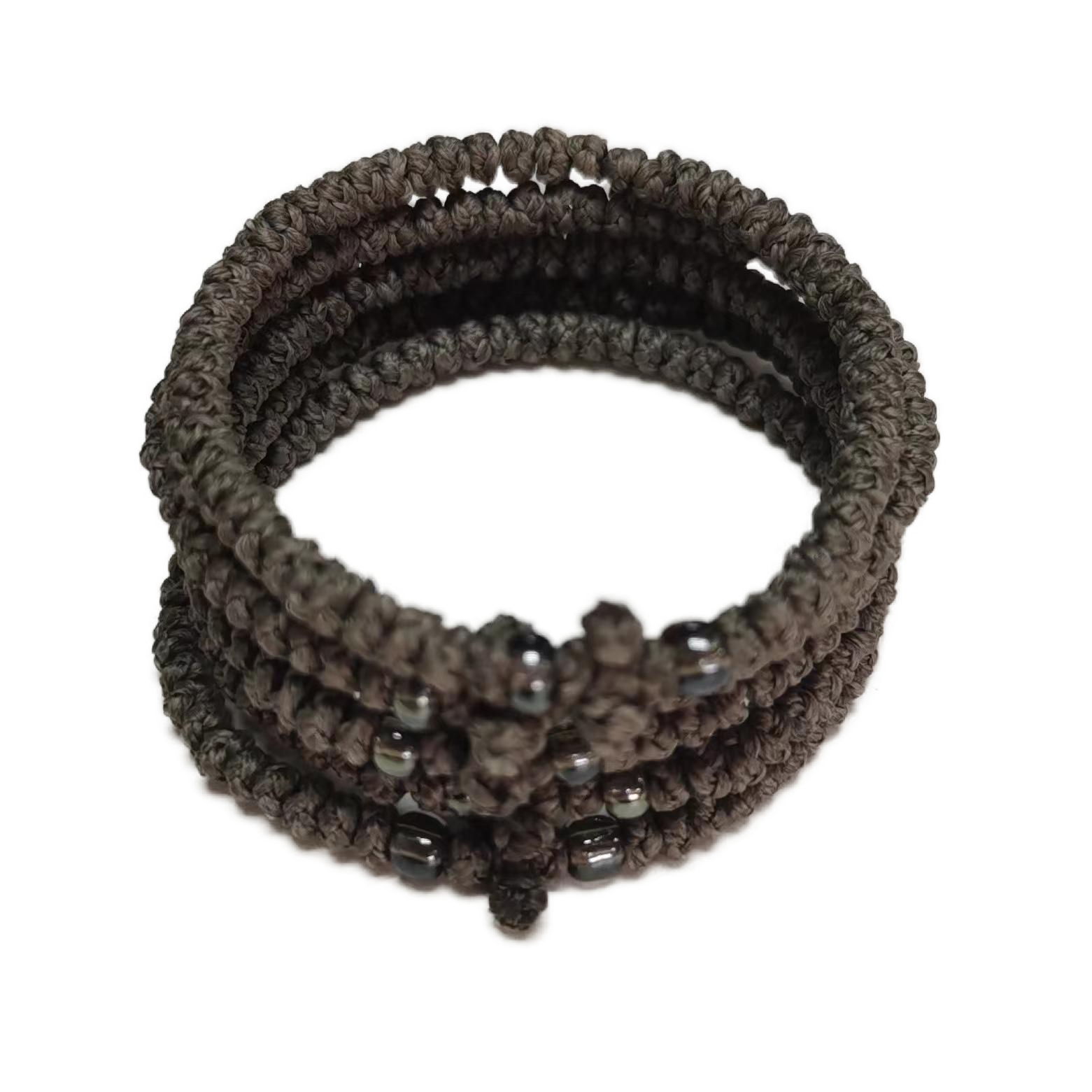 Komboskini bracelet prayer ropes Direct manufacturing from source factory Large stock supply ， Greek Prayer Rope Bracelet, brown Cross Prayer Rope Komboskini With transparent Beads
