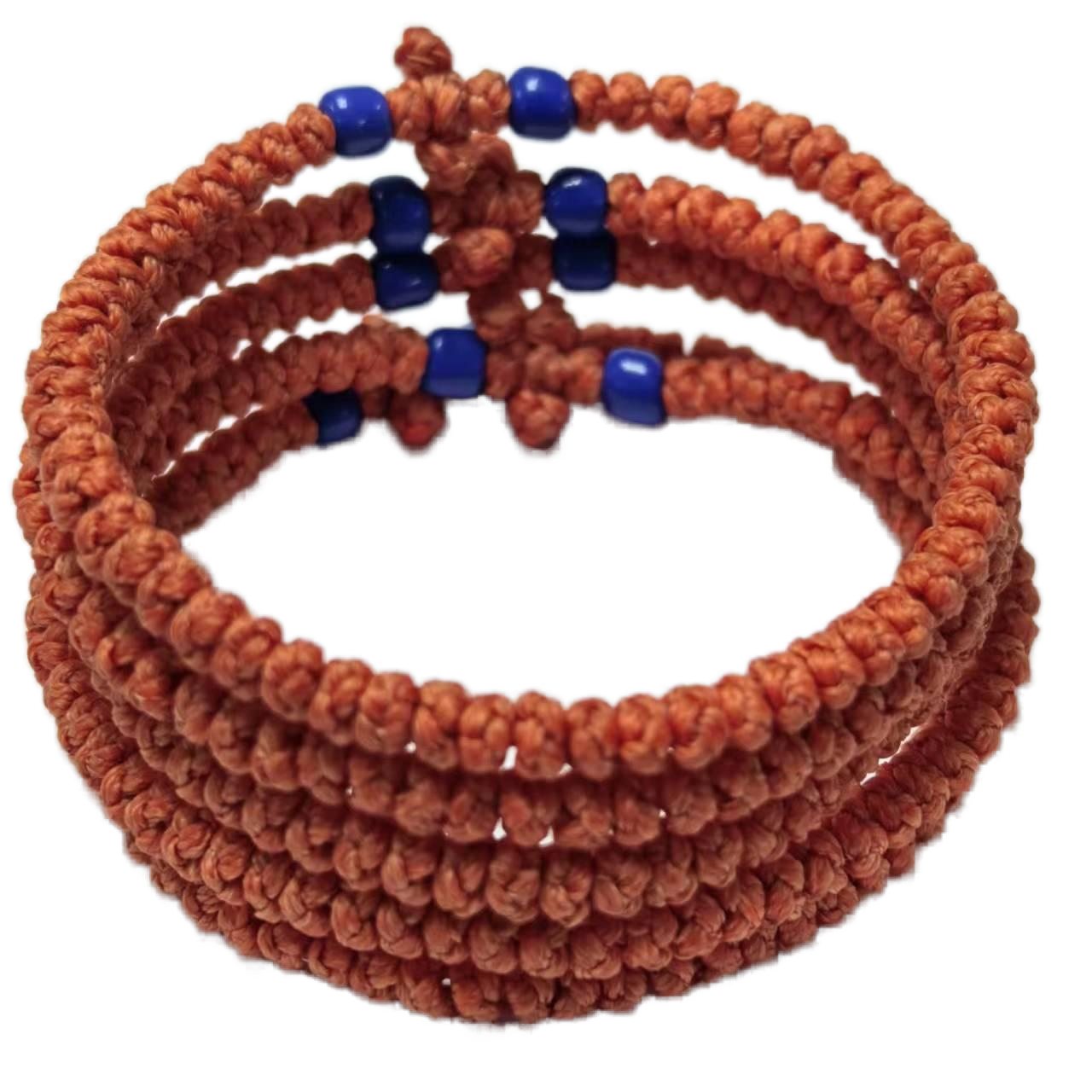 Komboskini bracelet prayer ropes Direct manufacturing from source factory Large stock supply ， Greek Prayer Rope Bracelet, bronzing Cross Prayer Rope Komboskini With dark Blue Beads