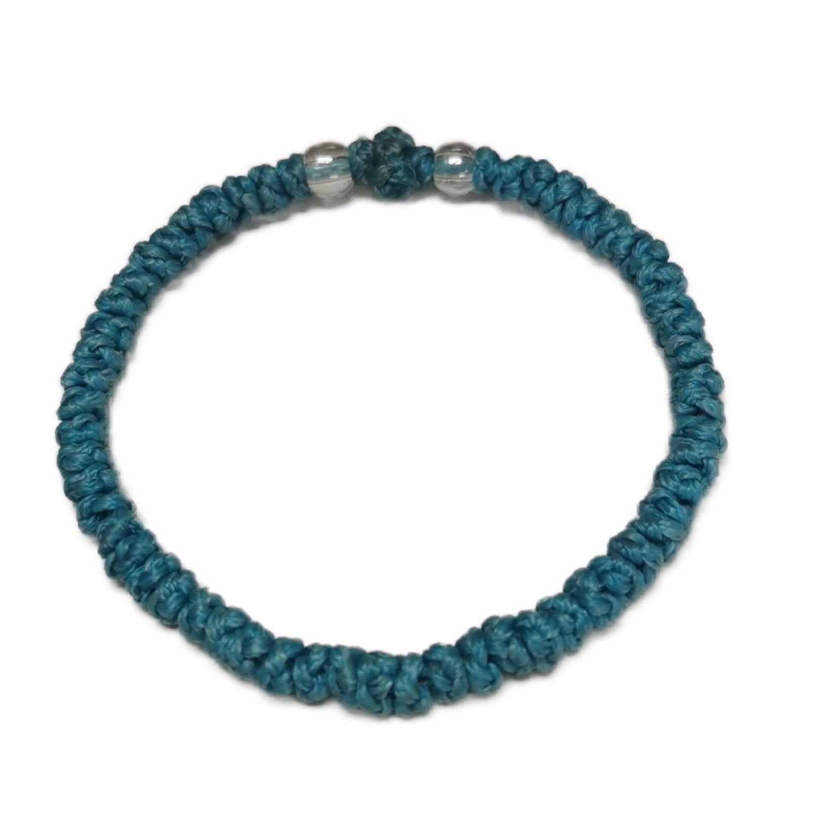 Komboskini bracelet prayer ropes Direct manufacturing from source factory Large stock supply ， Greek Prayer Rope Bracelet, dark blue Cross Prayer Rope Komboskini With transparent Beads