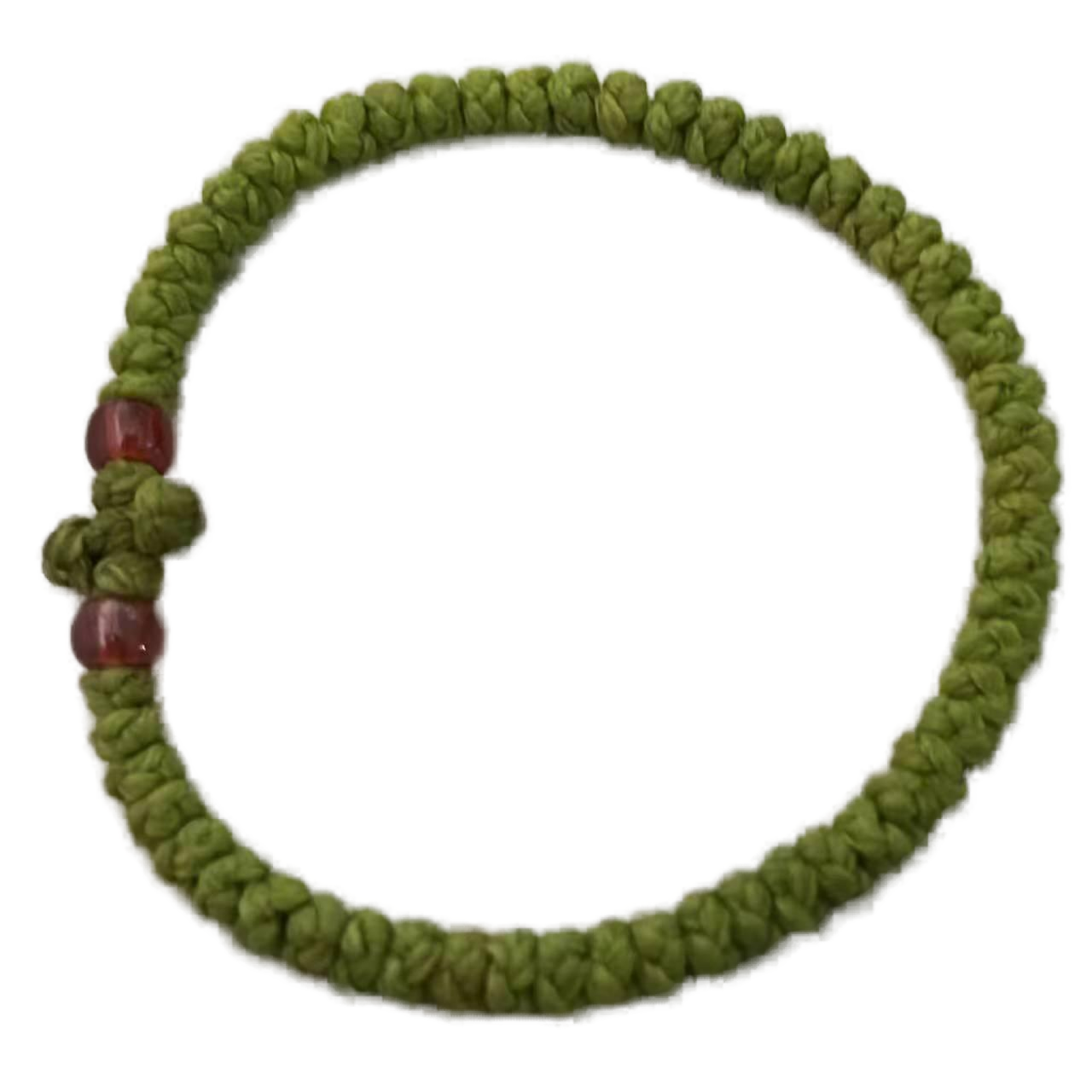 Komboskini bracelet prayer ropes Direct manufacturing from source factory Large stock supply ， Greek Prayer Rope Bracelet, dark green Cross Prayer Rope Komboskini With red Beads