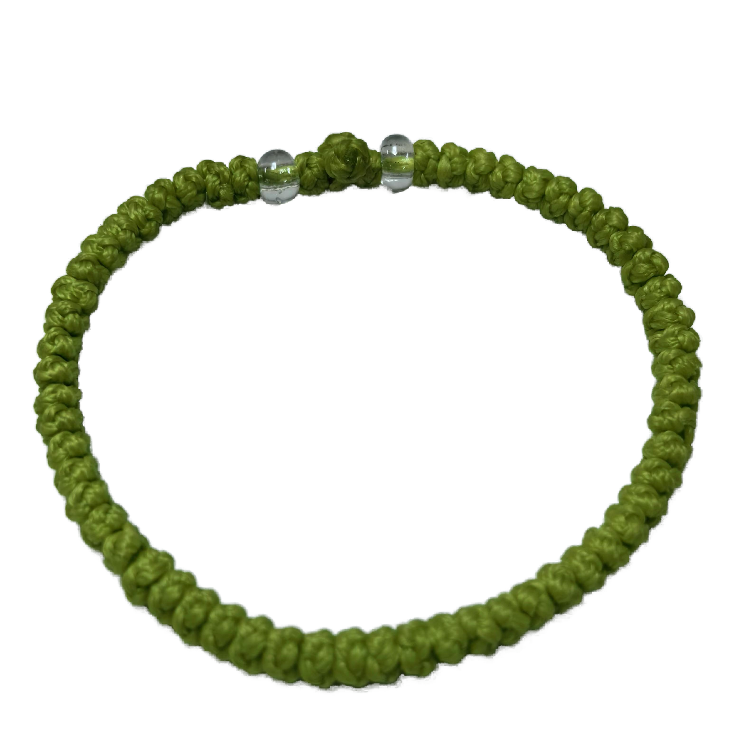 Komboskini bracelet prayer ropes Direct manufacturing from source factory Large stock supply ， Greek Prayer Rope Bracelet, green Cross Prayer Rope Komboskini With green Beads