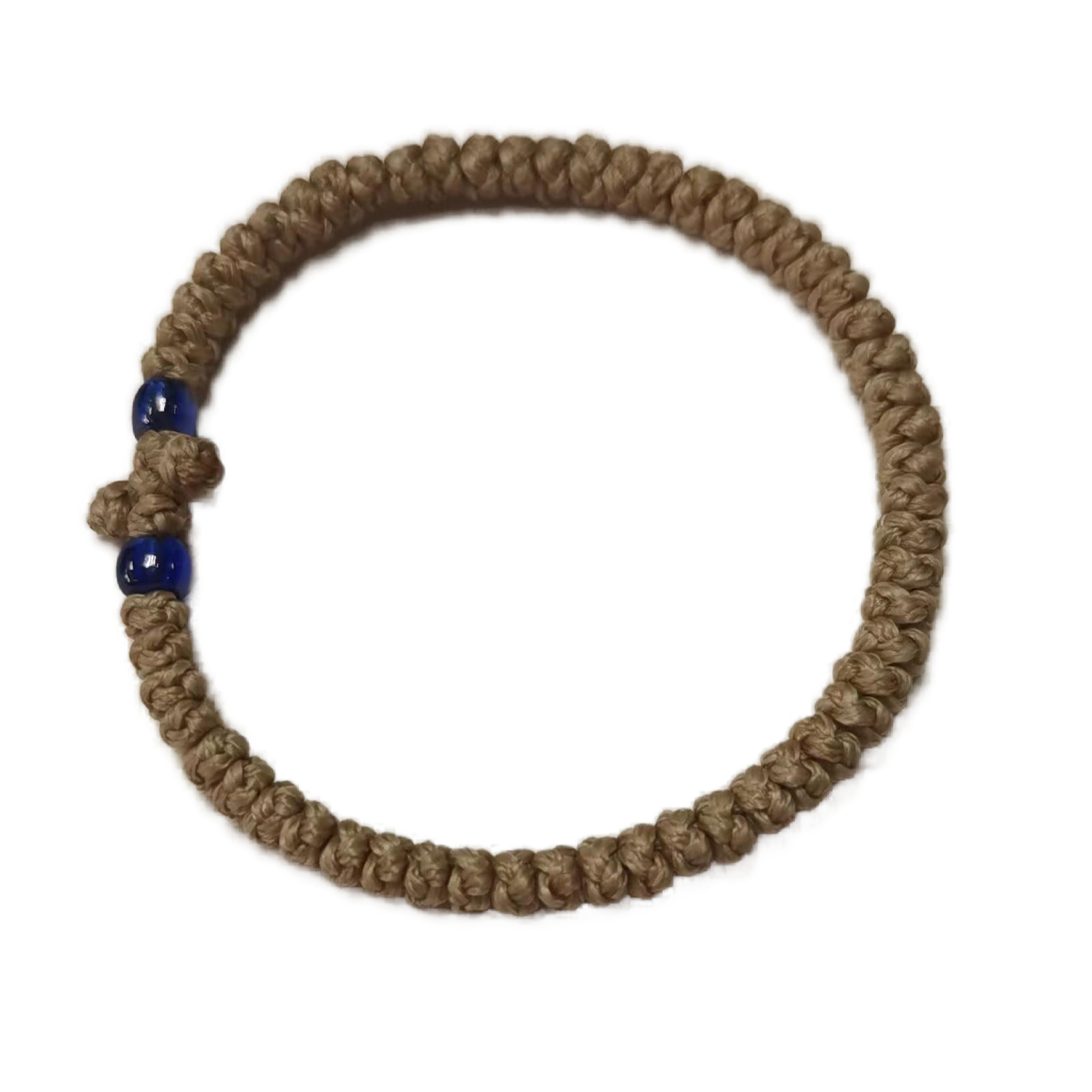 Komboskini bracelet prayer ropes Direct manufacturing from source factory Large stock supply ， Greek Prayer Rope Bracelet, brown Cross Prayer Rope Komboskini With dark Blue Beads