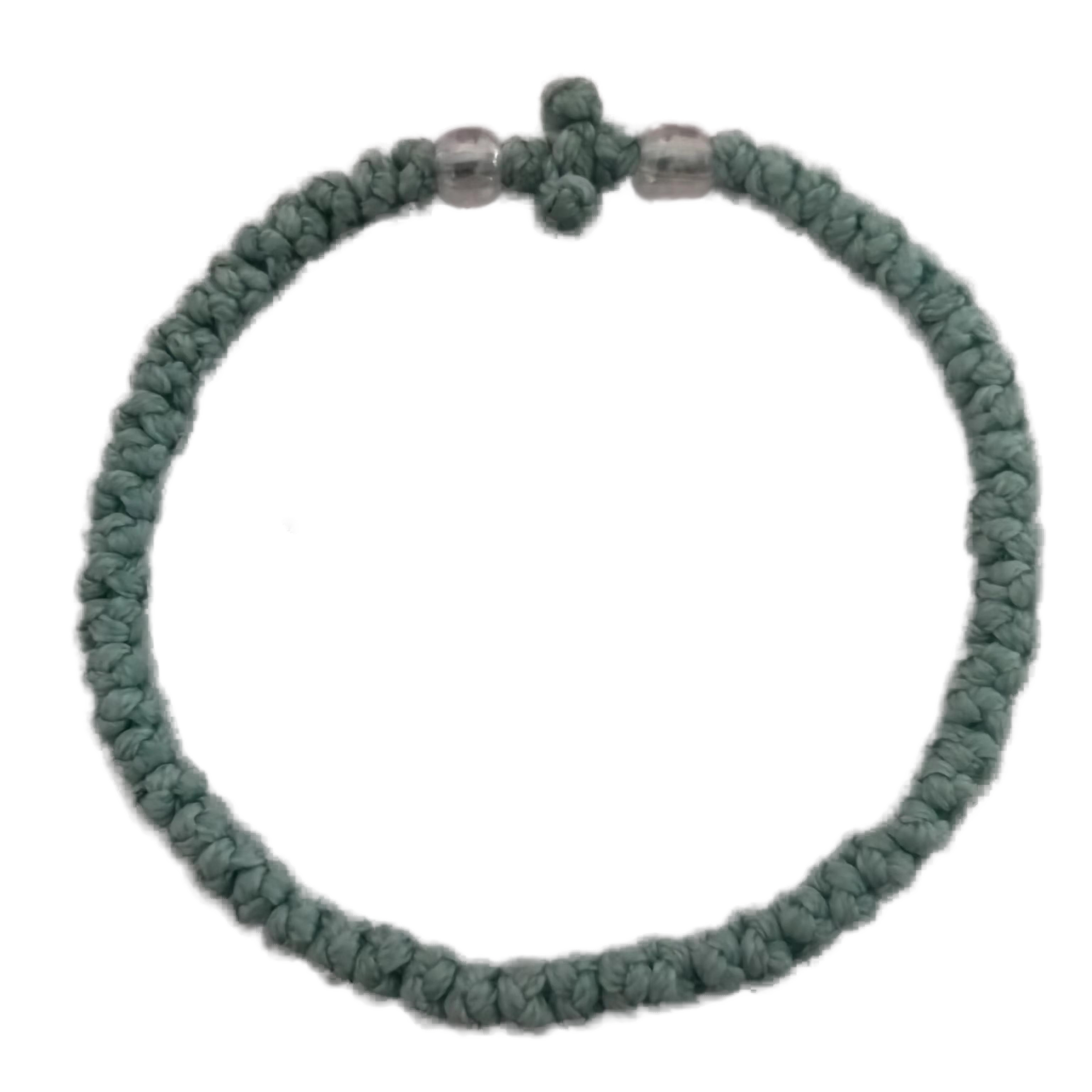 Komboskini bracelet prayer ropes Direct manufacturing from source factory Large stock supply ， Greek Prayer Rope Bracelet, green Cross Prayer Rope Komboskini With transparent Beads