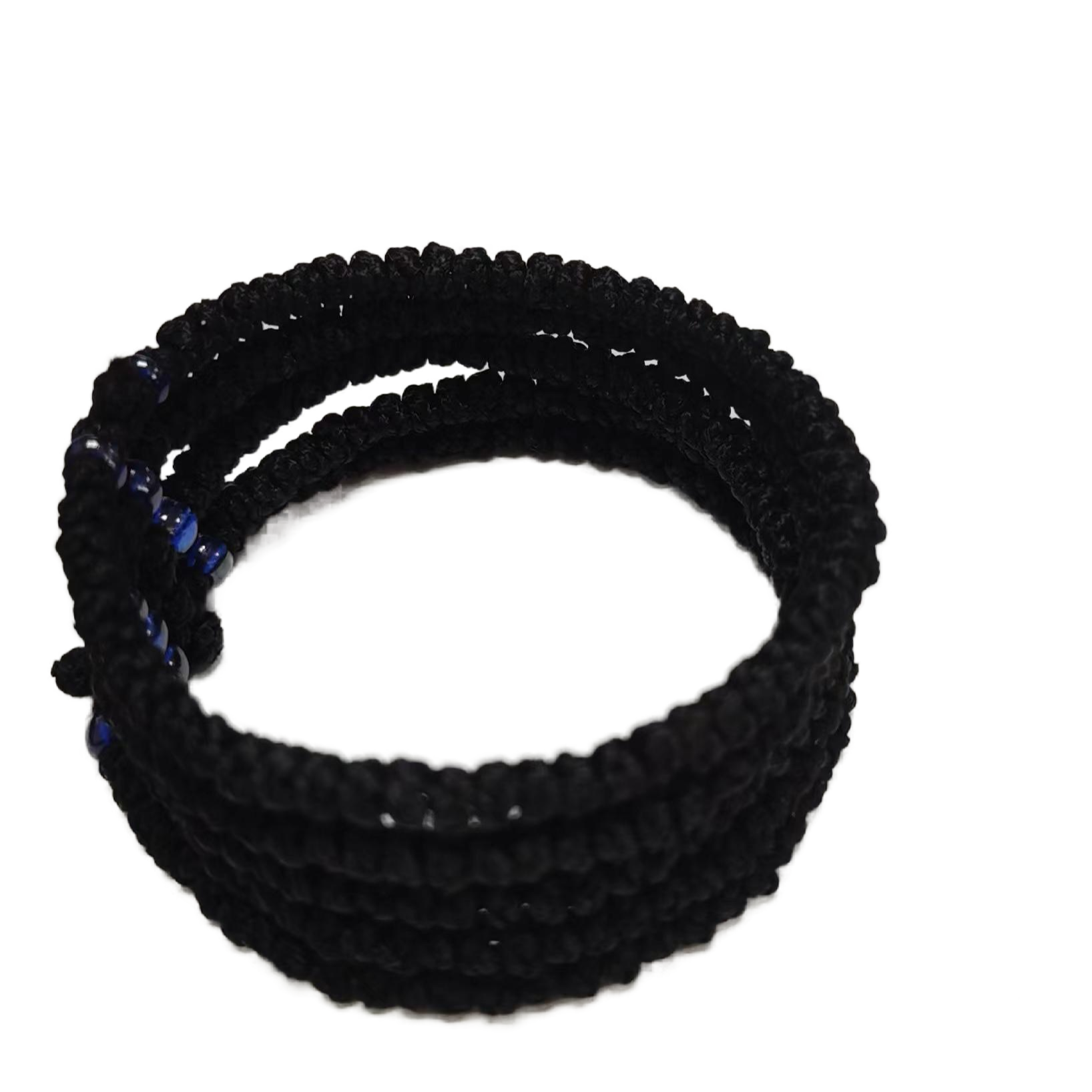 Komboskini bracelet prayer ropes Direct manufacturing from source factory Large stock supply ， Greek Prayer Rope Bracelet, dark blue Cross Prayer Rope Komboskini With dark blue Beads