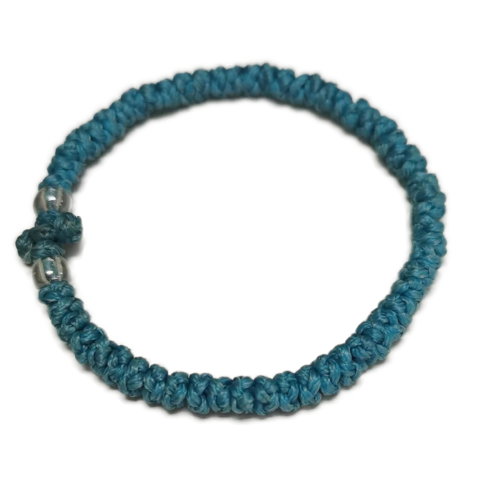 Komboskini bracelet prayer ropes Direct manufacturing from source factory Large stock supply ， Greek Prayer Rope Bracelet, blue-green Cross Prayer Rope Komboskini With transparent Beads