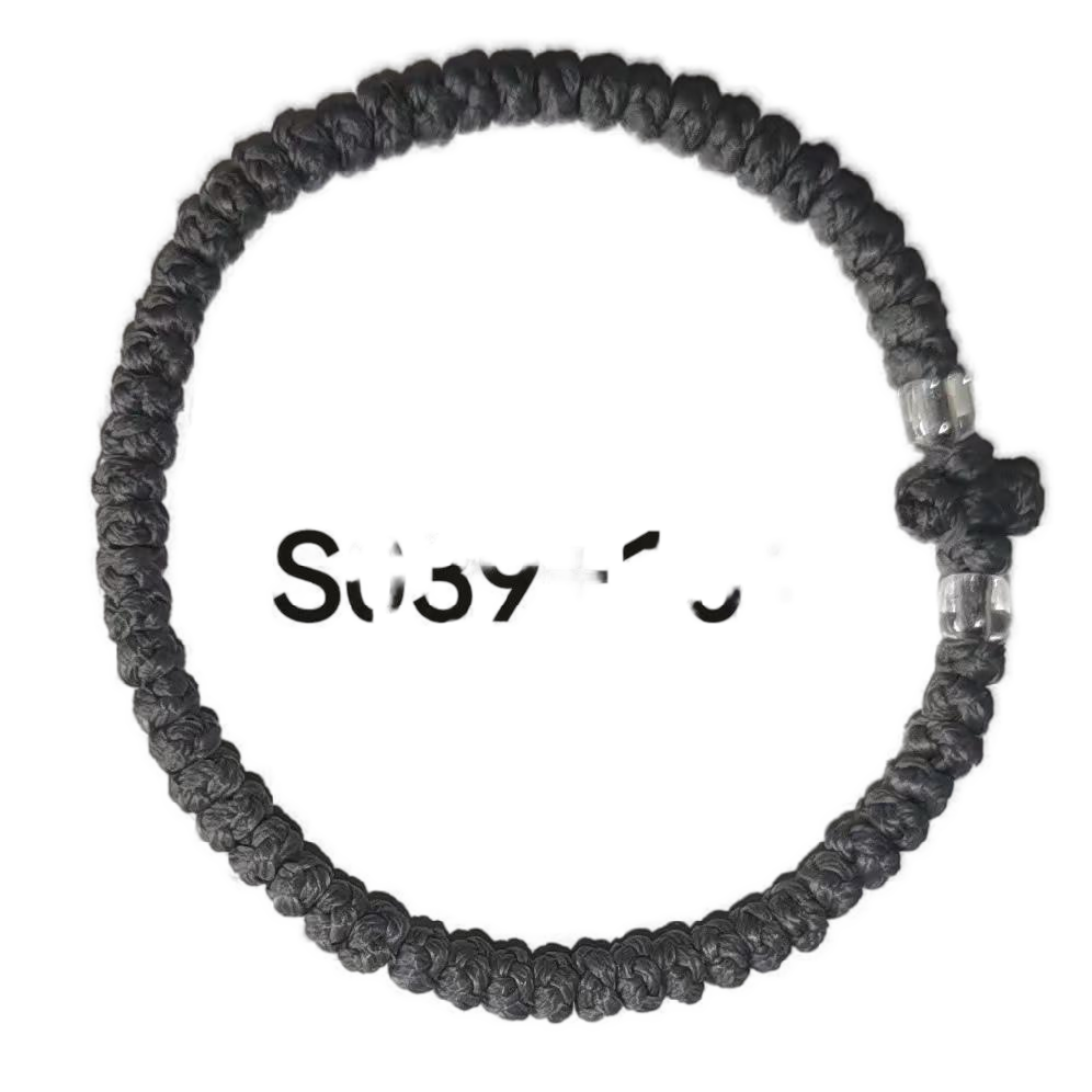 Komboskini bracelet prayer ropes Direct manufacturing from source factory Large stock supply ， Greek Prayer Rope Bracelet, Black Cross Prayer Rope Komboskini With transparent Beads