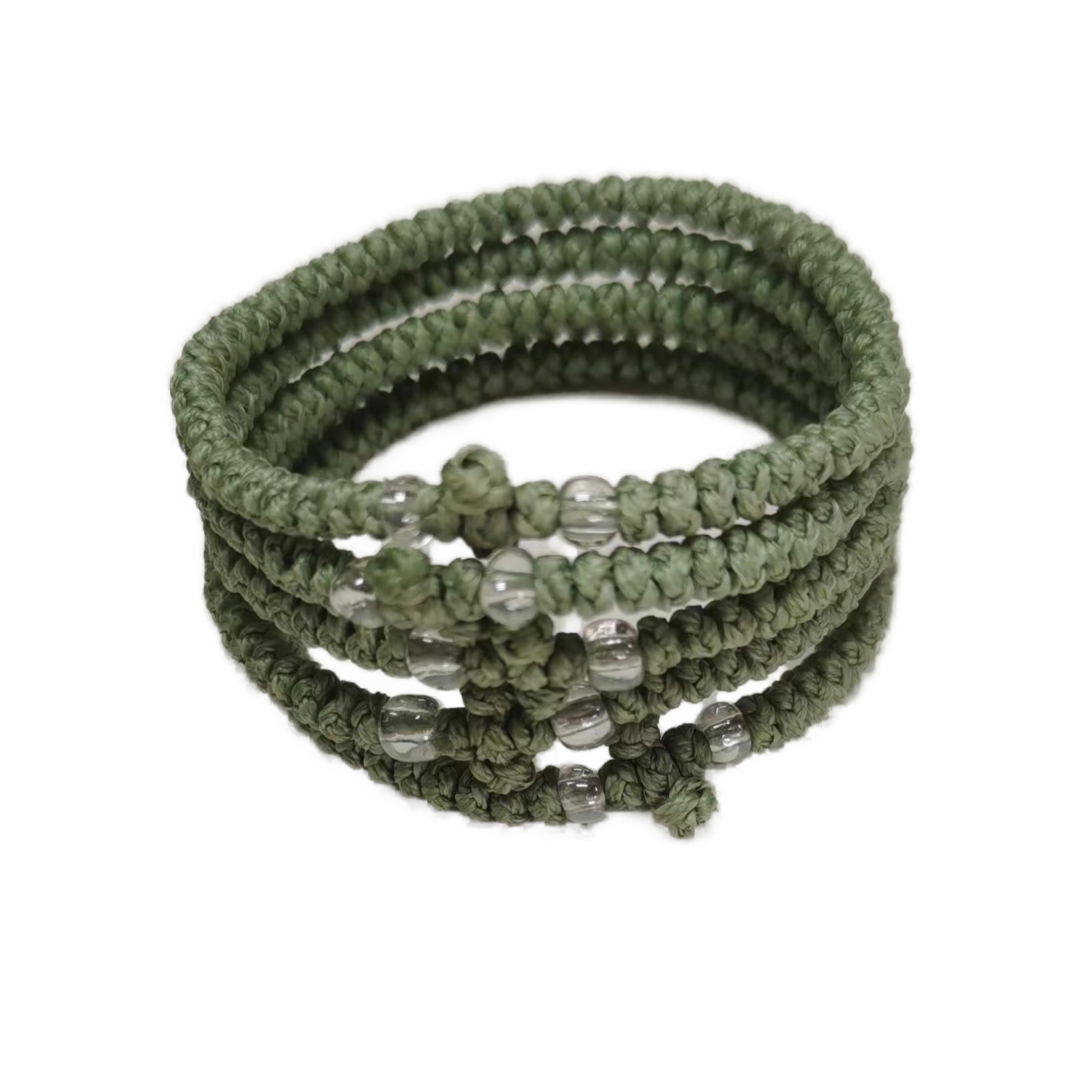 Komboskini bracelet prayer ropes Direct manufacturing from source factory Large stock supply ， Greek Prayer Rope Bracelet, dark green Cross Prayer Rope Komboskini With transparent Beads