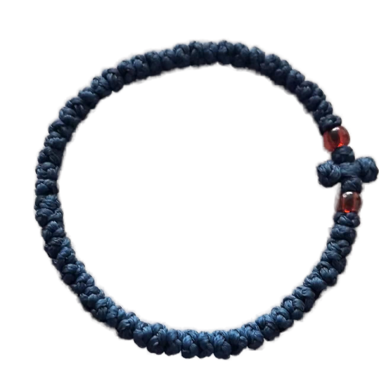 Komboskini bracelet prayer ropes Direct manufacturing from source factory Large stock supply ， Greek Prayer Rope Bracelet, dark blue Cross Prayer Rope Komboskini With red Beads