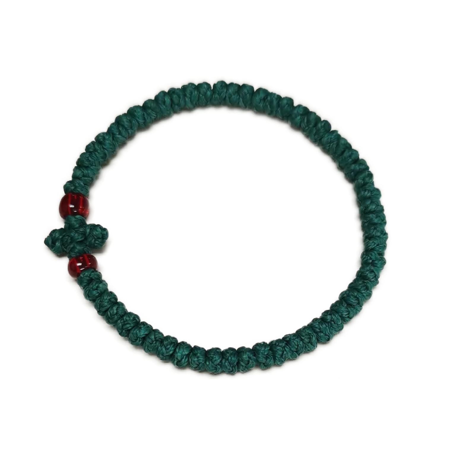 Komboskini bracelet prayer ropes Direct manufacturing from source factory Large stock supply ， Greek Prayer Rope Bracelet, green Cross Prayer Rope Komboskini With red Beads