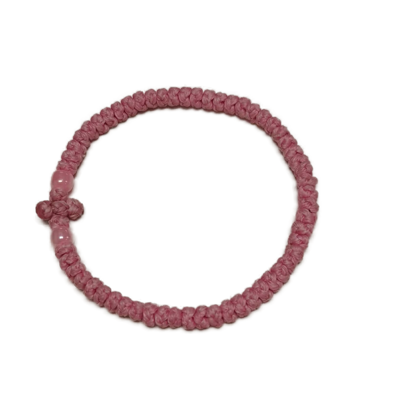 Komboskini bracelet prayer ropes Direct manufacturing from source factory Large stock supply ， Greek Prayer Rope Bracelet, pink Cross Prayer Rope Komboskini With pink Beads