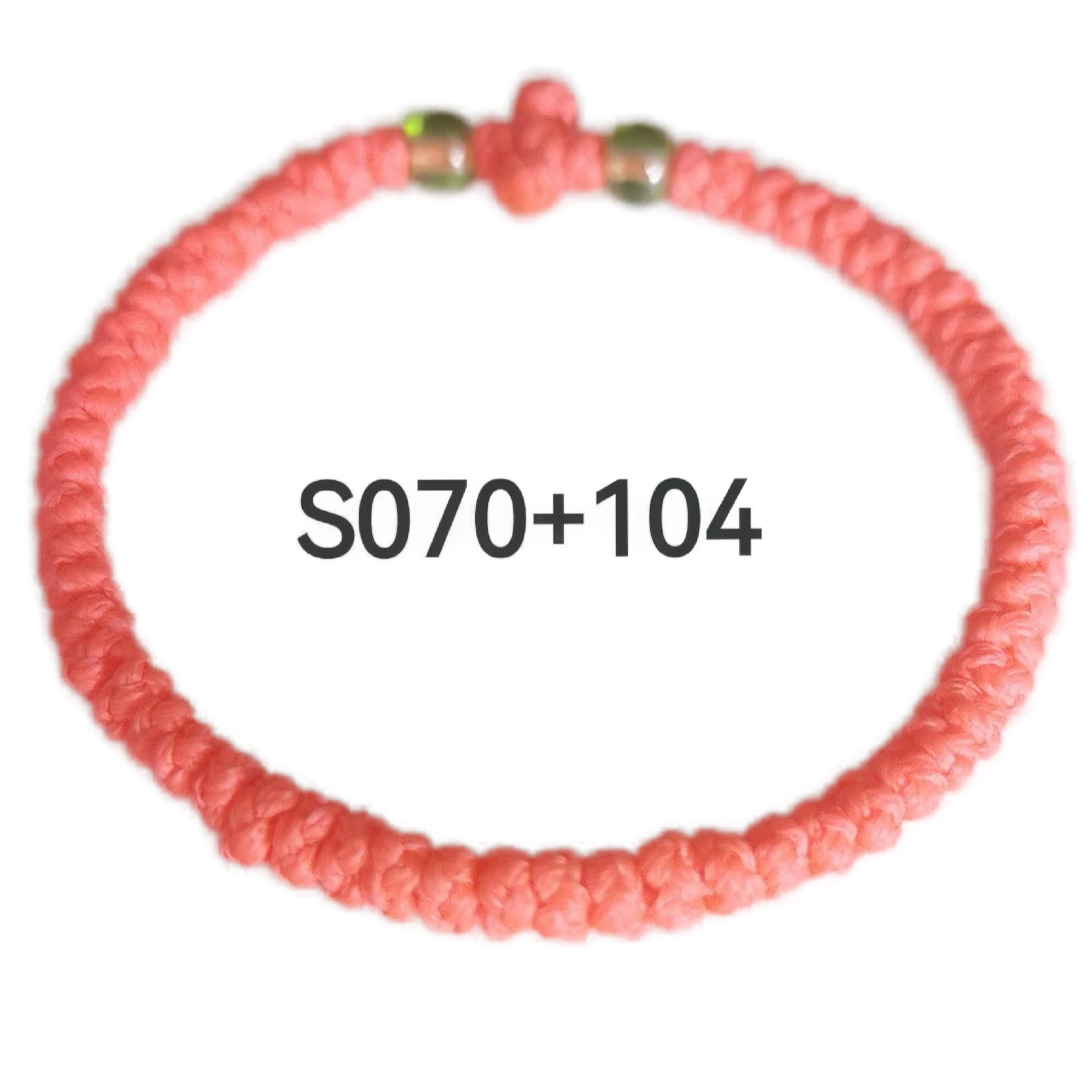 Komboskini bracelet prayer ropes Direct manufacturing from source factory Large stock supply ， Greek Prayer Rope Bracelet, peach Cross Prayer Rope Komboskini With green Beads