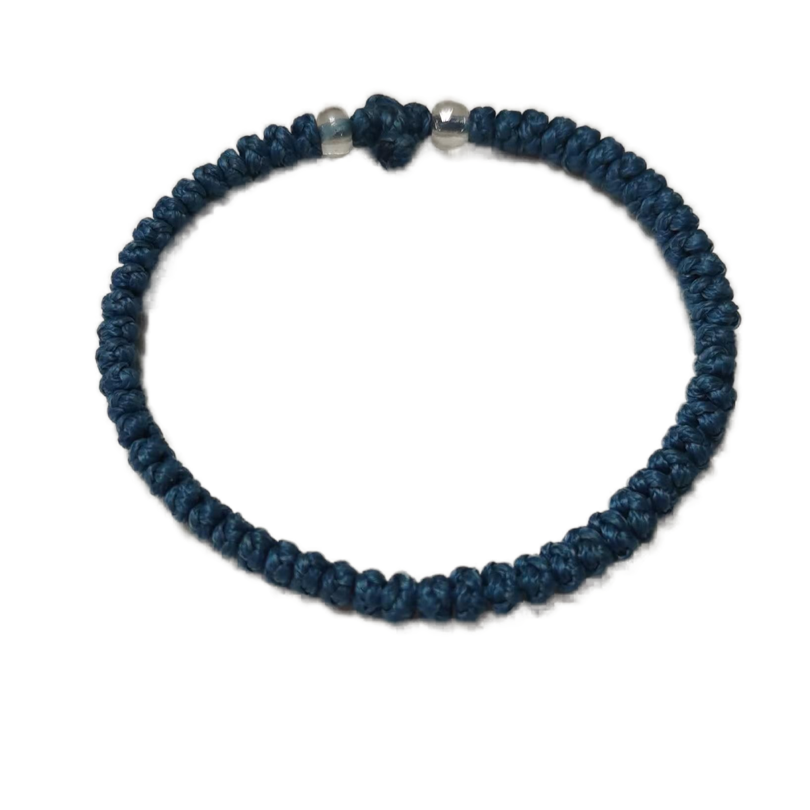 Komboskini bracelet prayer ropes Direct manufacturing from source factory Large stock supply ， Greek Prayer Rope Bracelet, dark blue Cross Prayer Rope Komboskini With transparent Beads
