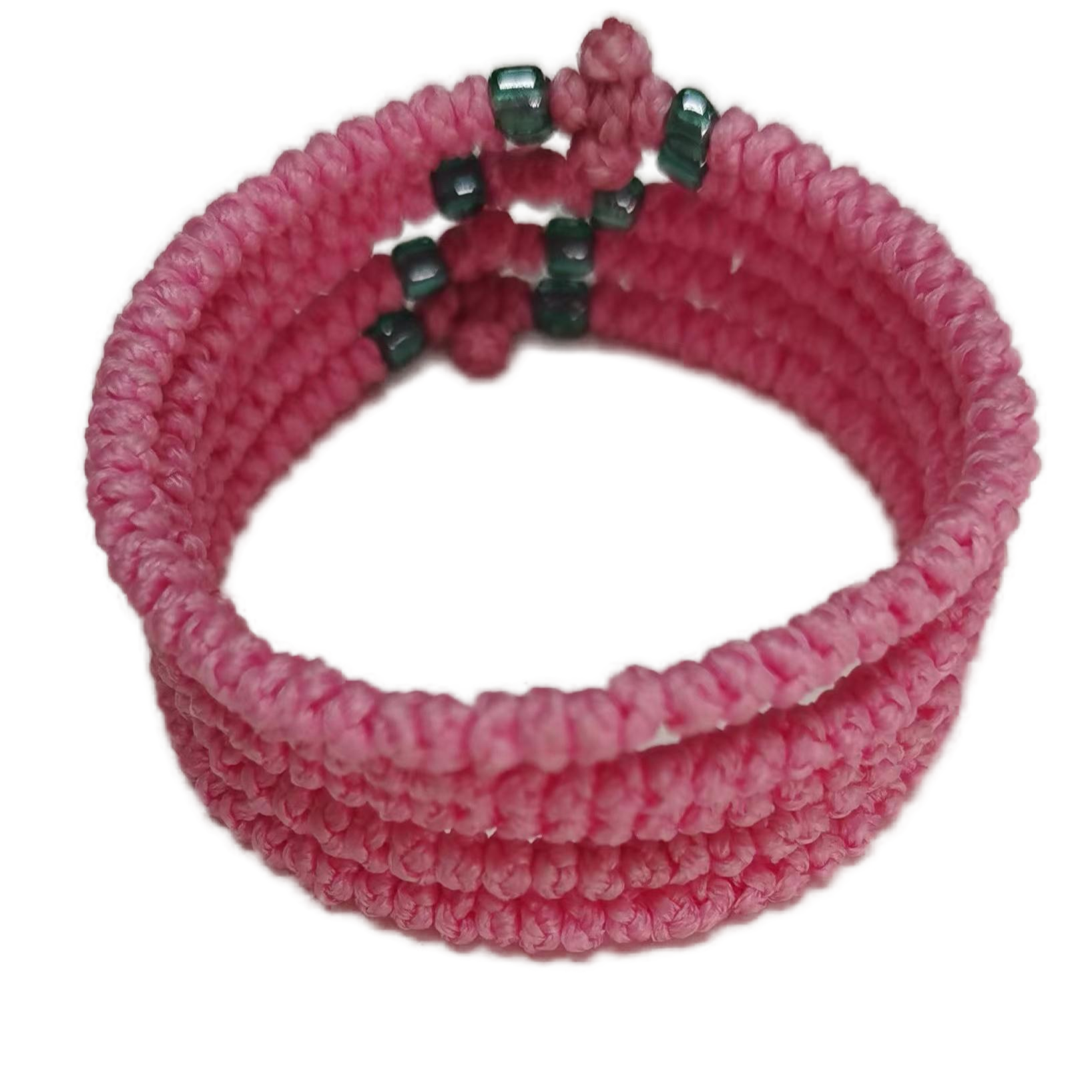 Komboskini bracelet prayer ropes Direct manufacturing from source factory Large stock supply ， Greek Prayer Rope Bracelet, grey violet Cross Prayer Rope Komboskini With dark green Beads