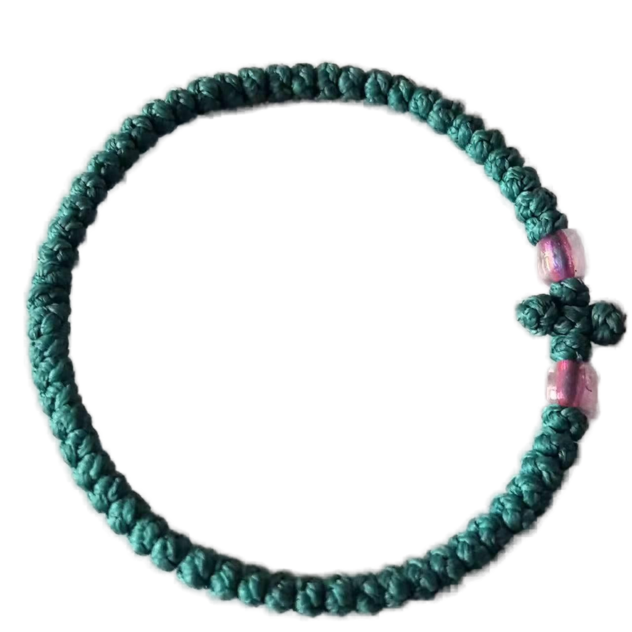 Komboskini bracelet prayer ropes Direct manufacturing from source factory Large stock supply ， Greek Prayer Rope Bracelet, green Cross Prayer Rope Komboskini With pink Beads