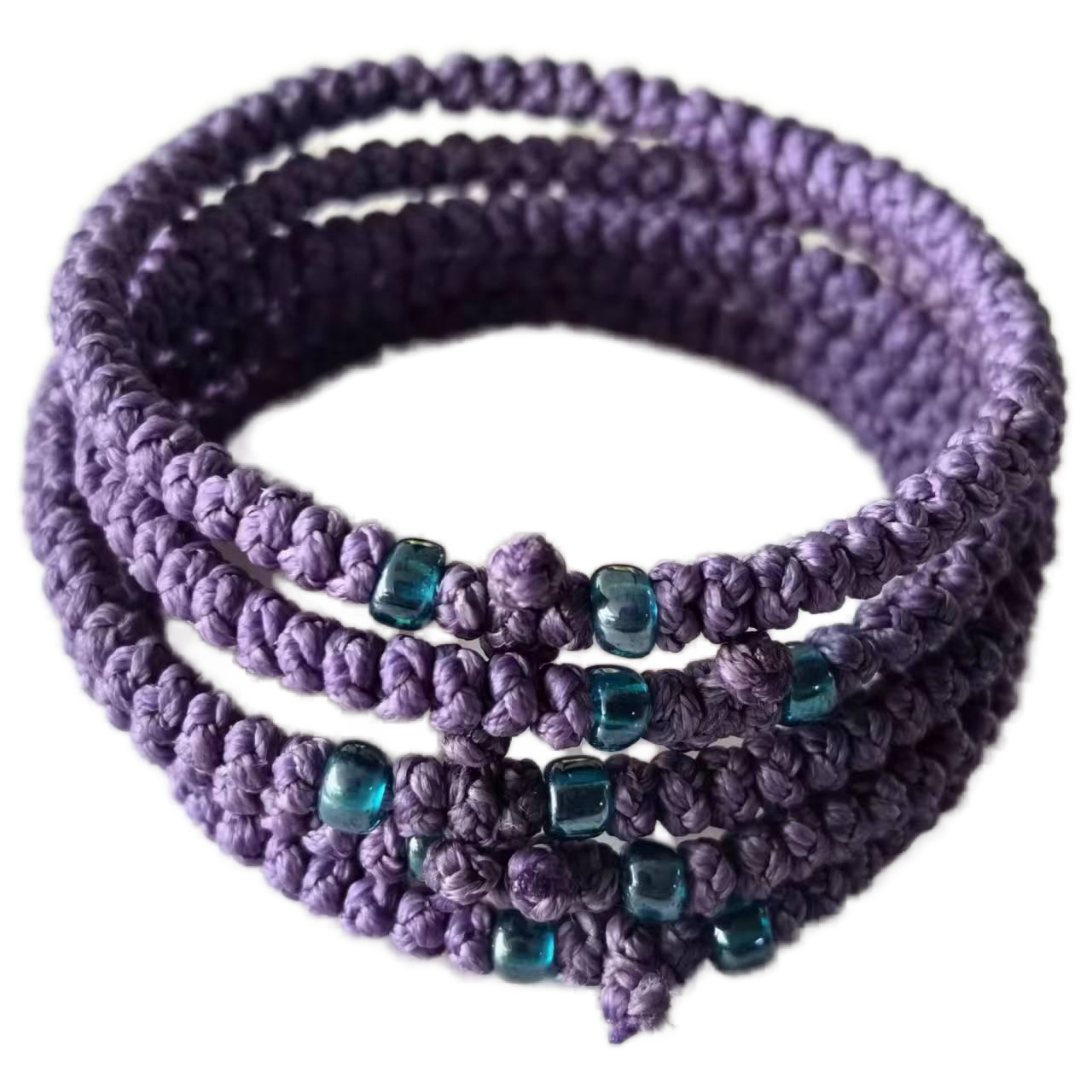 Komboskini bracelet prayer ropes Direct manufacturing from source factory Large stock supply ， Greek Prayer Rope Bracelet, violet Cross Prayer Rope Komboskini With Blue Beads
