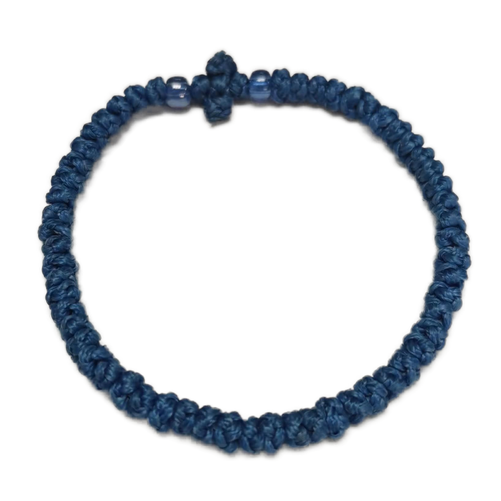Komboskini bracelet prayer ropes Direct manufacturing from source factory Large stock supply ， Greek Prayer Rope Bracelet, dark blue Cross Prayer Rope Komboskini With dark blue Beads