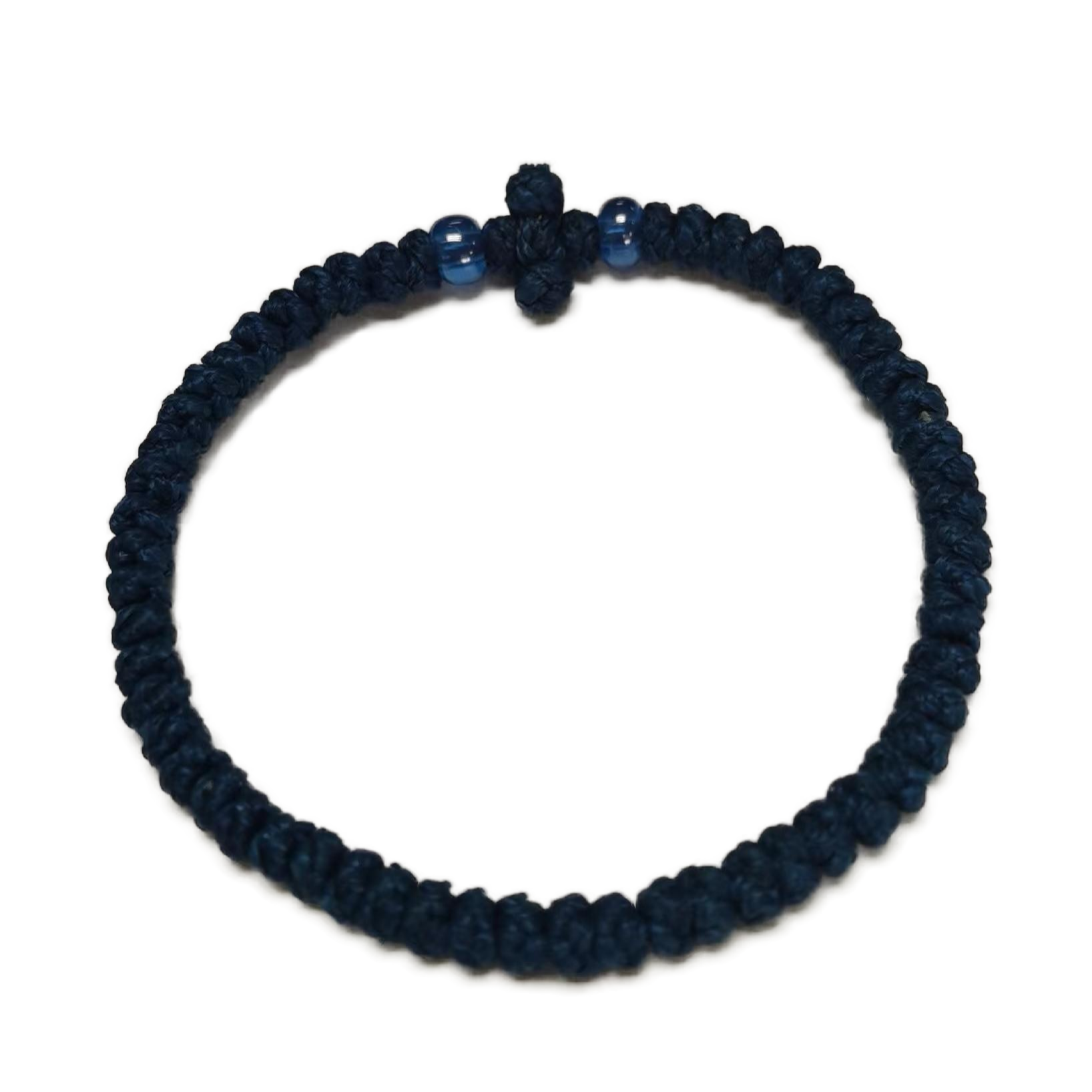 Komboskini bracelet prayer ropes Direct manufacturing from source factory Large stock supply ， Greek Prayer Rope Bracelet, dark blue Cross Prayer Rope Komboskini With dark Blue Beads