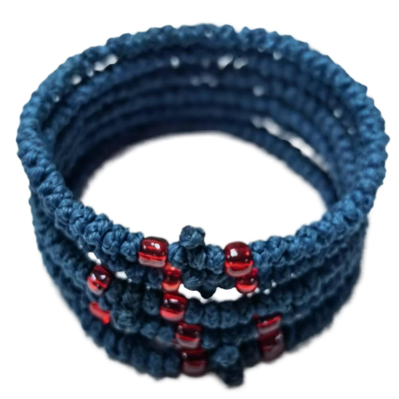Komboskini bracelet prayer ropes Direct manufacturing from source factory Large stock supply ， Greek Prayer Rope Bracelet, dark blue Cross Prayer Rope Komboskini With red Beads