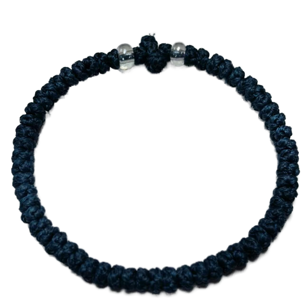 Komboskini bracelet prayer ropes Direct manufacturing from source factory Large stock supply ， Greek Prayer Rope Bracelet, dark blue Cross Prayer Rope Komboskini With transparent Beads