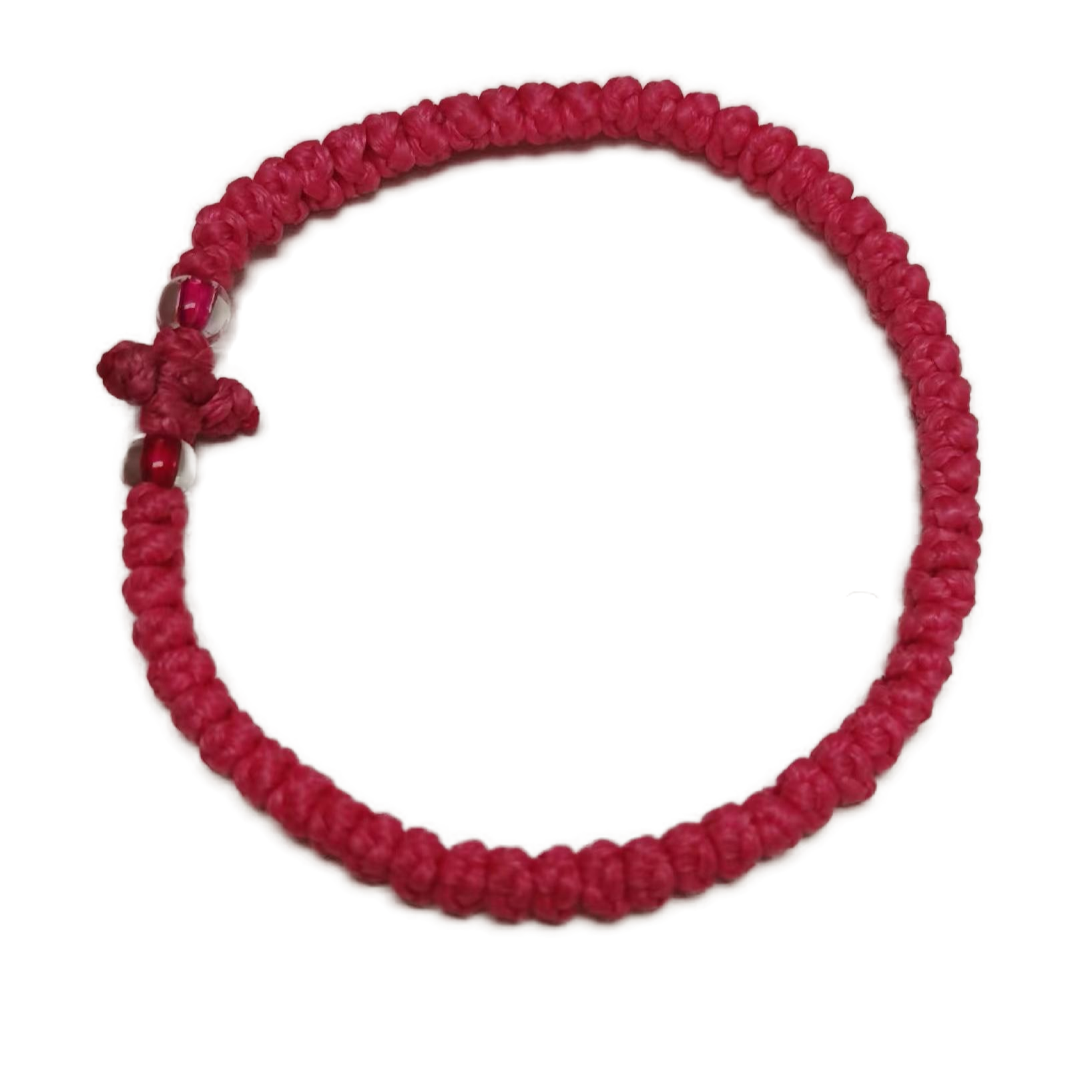 Komboskini bracelet prayer ropes Direct manufacturing from source factory Large stock supply ， Greek Prayer Rope Bracelet, red Cross Prayer Rope Komboskini With transparent  Beads