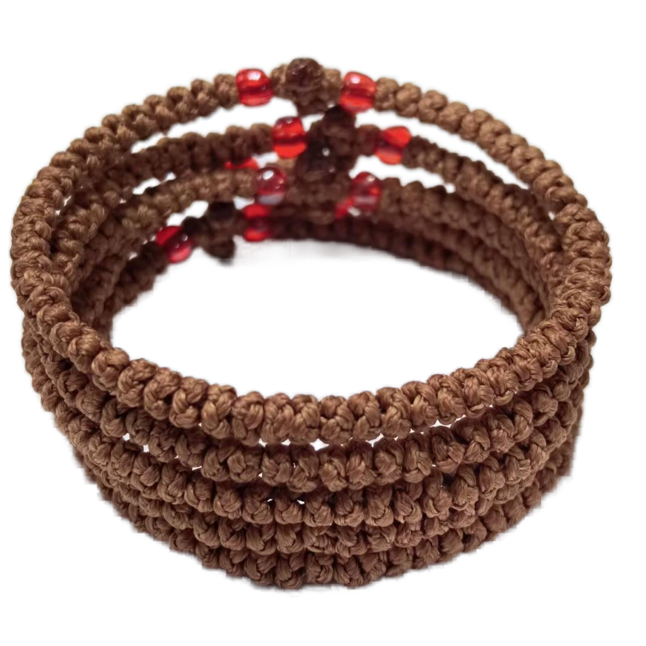 Komboskini bracelet prayer ropes Direct manufacturing from source factory Large stock supply ， Greek Prayer Rope Bracelet, brown Cross Prayer Rope Komboskini With red Beads