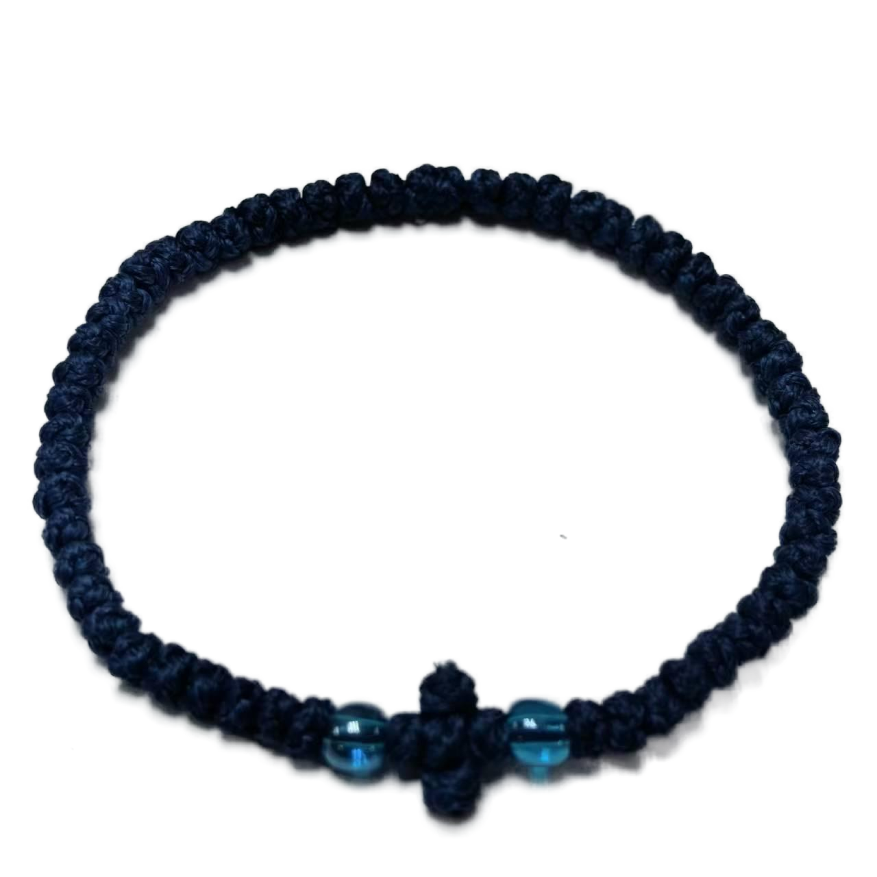 Komboskini bracelet prayer ropes Direct manufacturing from source factory Large stock supply ， Greek Prayer Rope Bracelet, dark blue Cross Prayer Rope Komboskini With Blue Beads