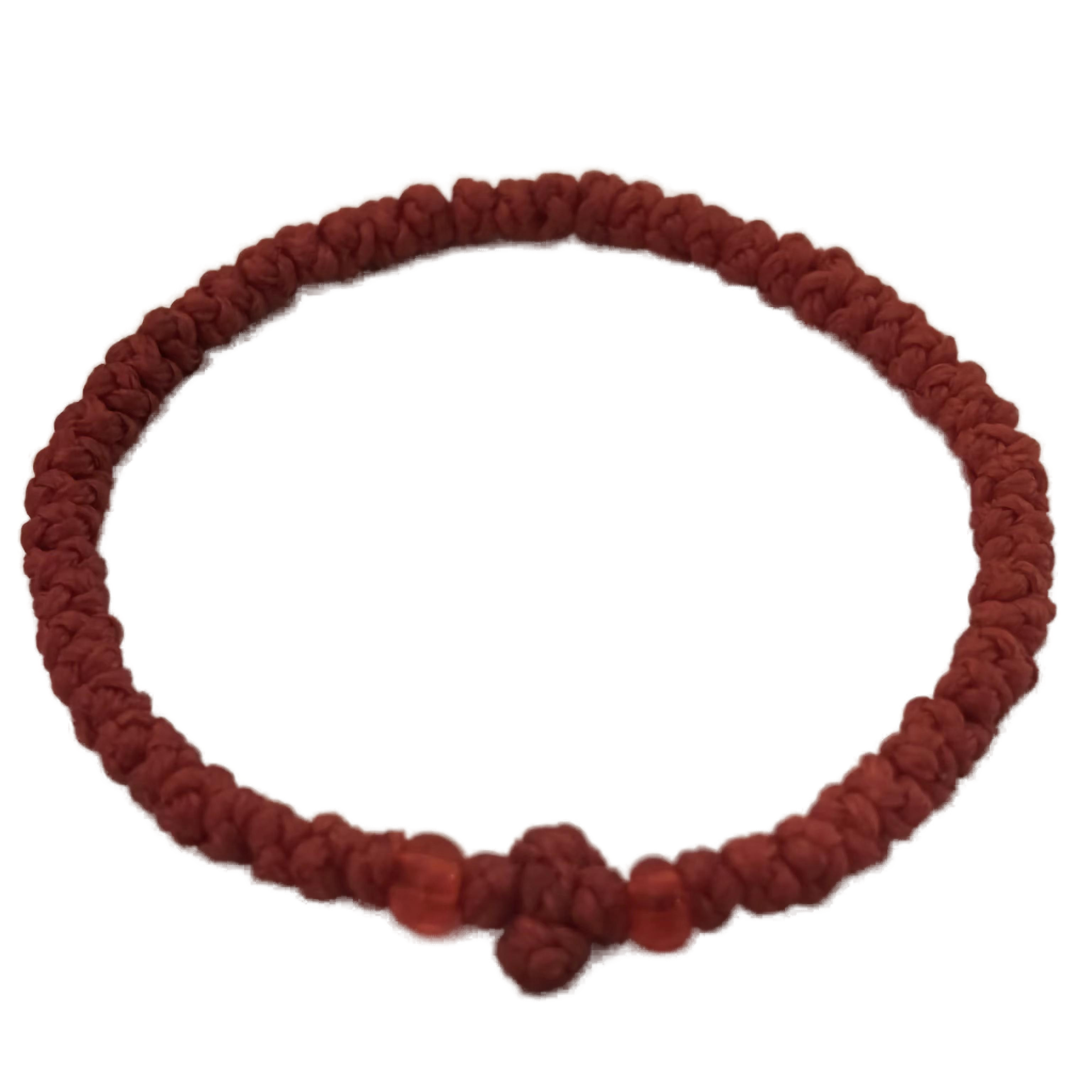 Komboskini bracelet prayer ropes Direct manufacturing from source factory Large stock supply ， Greek Prayer Rope Bracelet, red Cross Prayer Rope Komboskini With red Beads