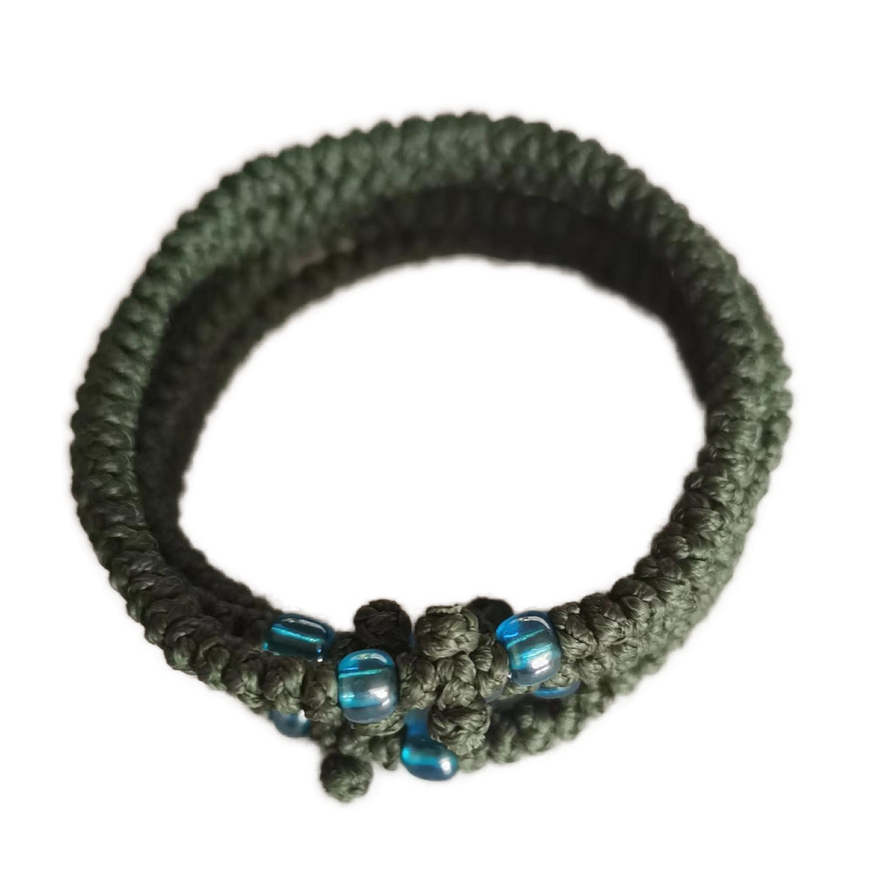 Komboskini bracelet prayer ropes Direct manufacturing from source factory Large stock supply ， Greek Prayer Rope Bracelet, dark green Cross Prayer Rope Komboskini With Blue Beads