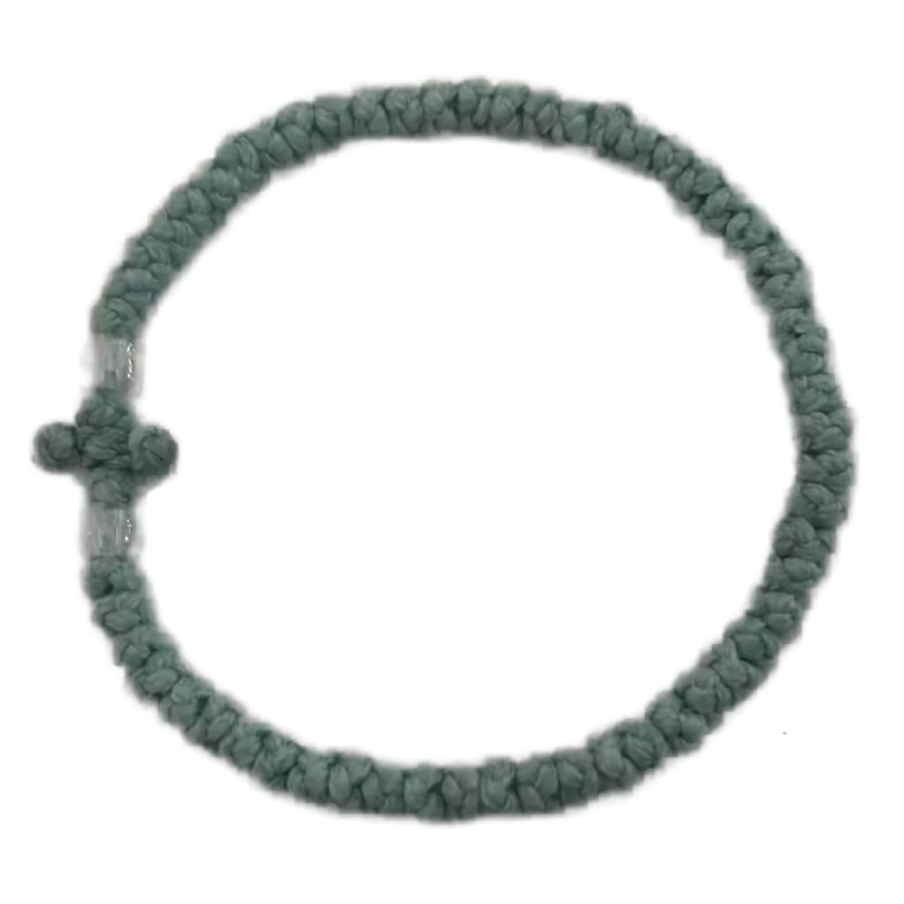 Komboskini bracelet prayer ropes Direct manufacturing from source factory Large stock supply ， Greek Prayer Rope Bracelet, light green Cross Prayer Rope Komboskini With transparent Beads