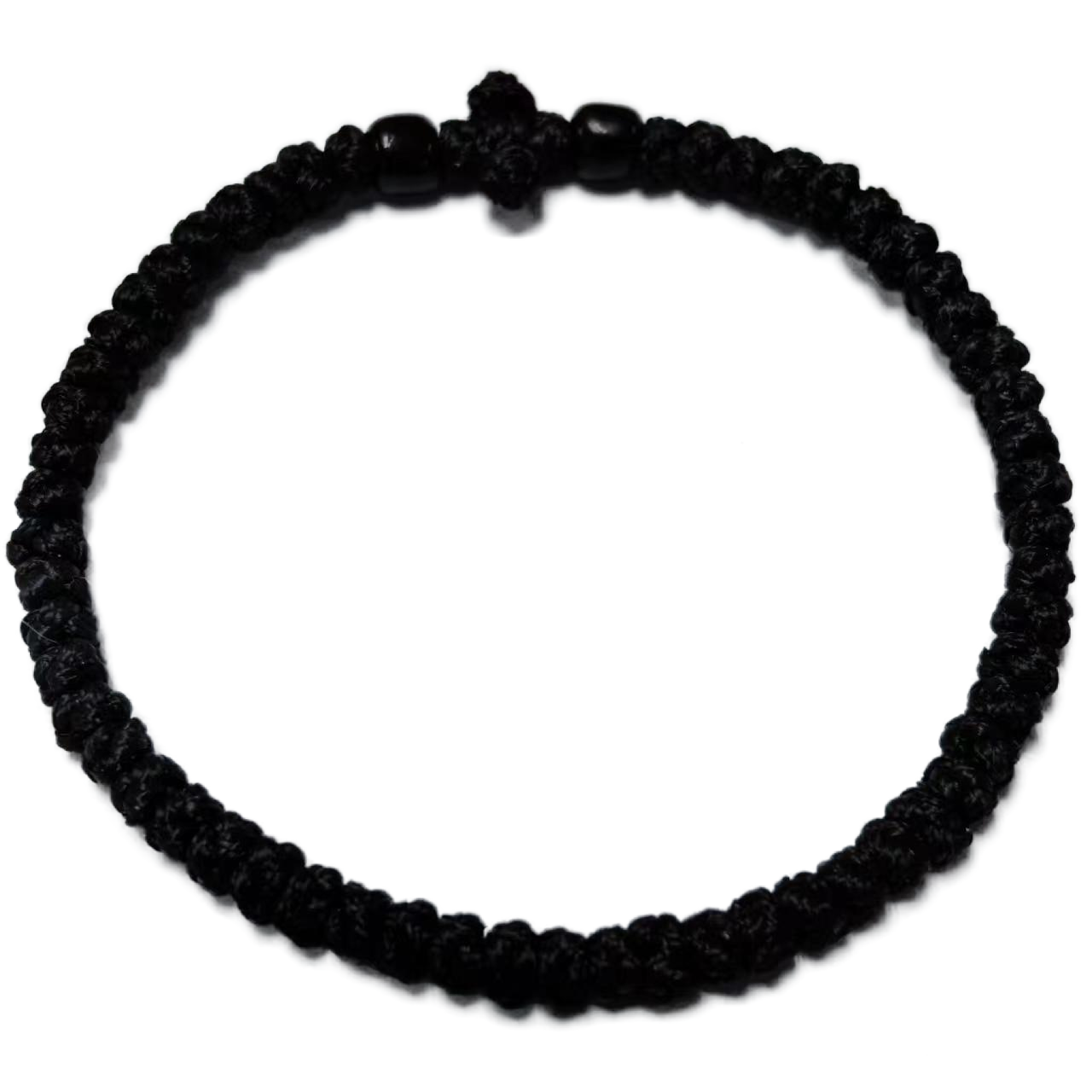 Komboskini bracelet prayer ropes Direct manufacturing from source factory Large stock supply ， Greek Prayer Rope Bracelet, Black Cross Prayer Rope Komboskini With Bluack Beads