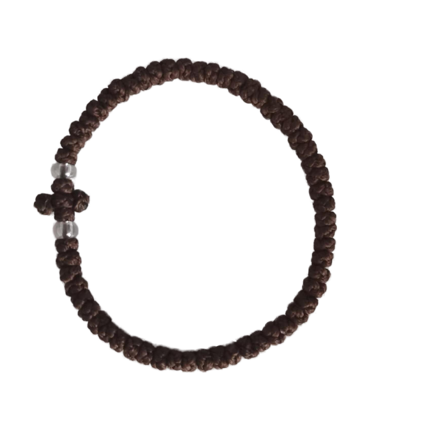 Komboskini bracelet prayer ropes Direct manufacturing from source factory Large stock supply ， Greek Prayer Rope Bracelet, brown Cross Prayer Rope Komboskini With transparent Beads