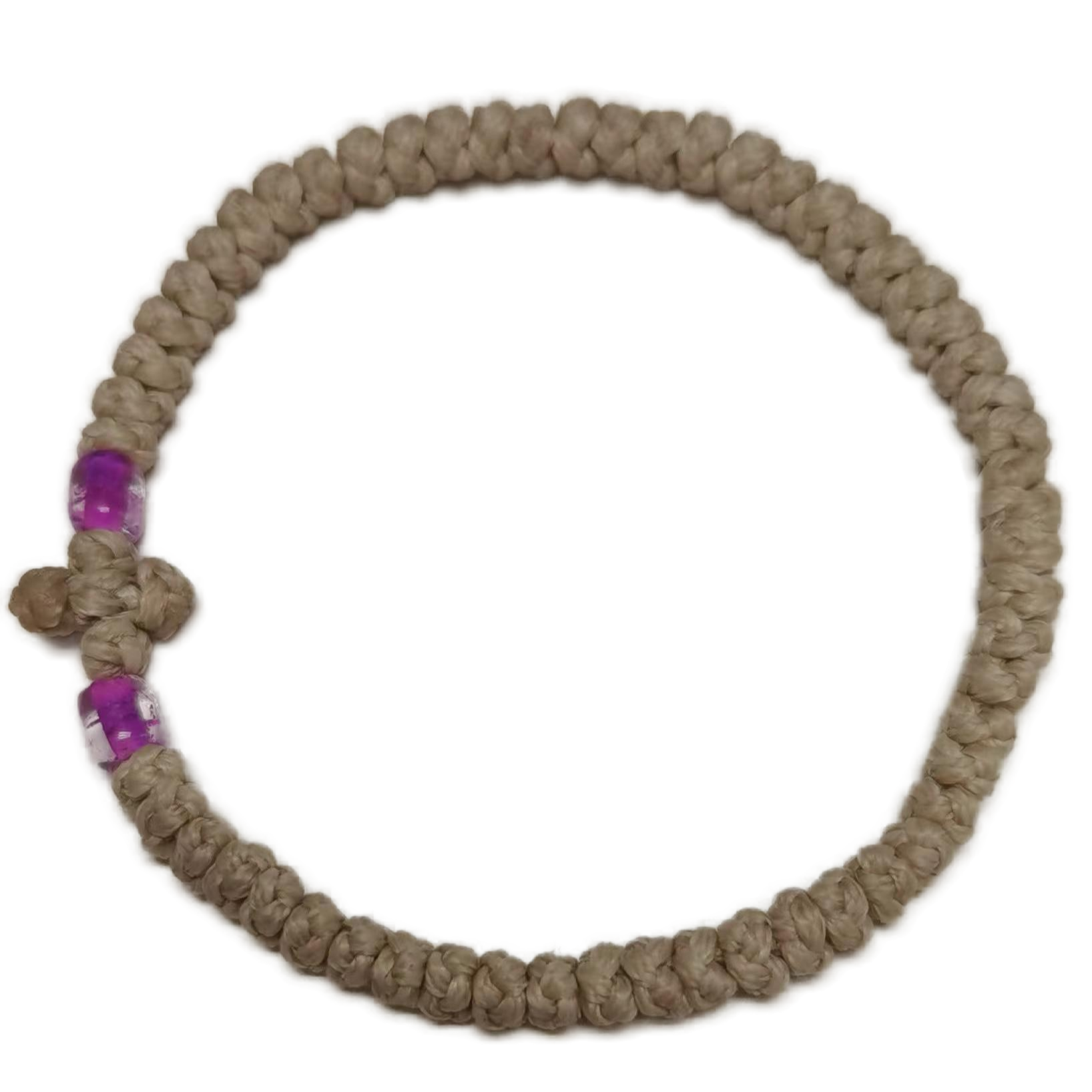 Komboskini bracelet prayer ropes Direct manufacturing from source factory Large stock supply ， Greek Prayer Rope Bracelet, brown Cross Prayer Rope Komboskini With transparent Beads