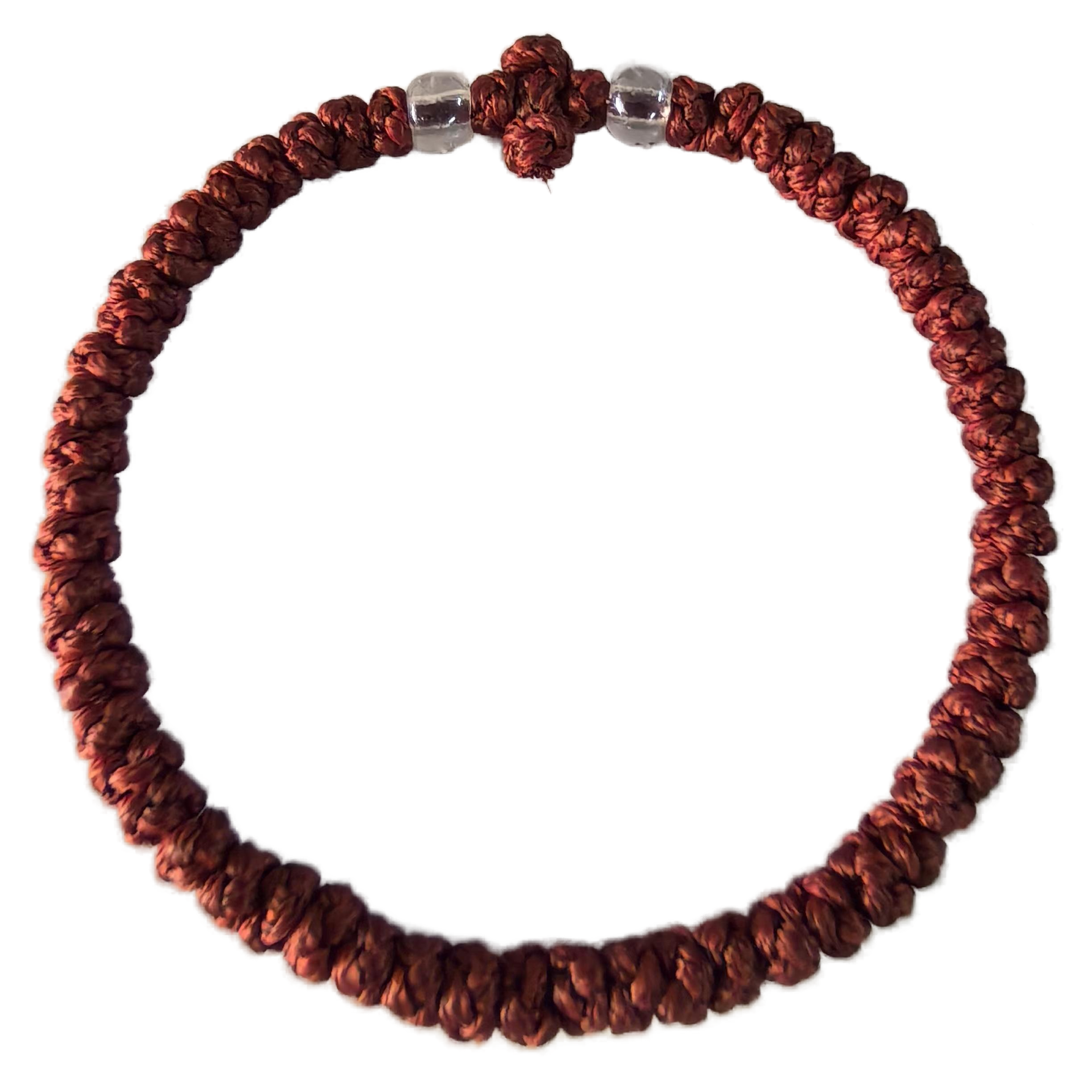 Komboskini bracelet prayer ropes Direct manufacturing from source factory Large stock supply ， Greek Prayer Rope Bracelet, bronzing Cross Prayer Rope Komboskini With transparent Beads