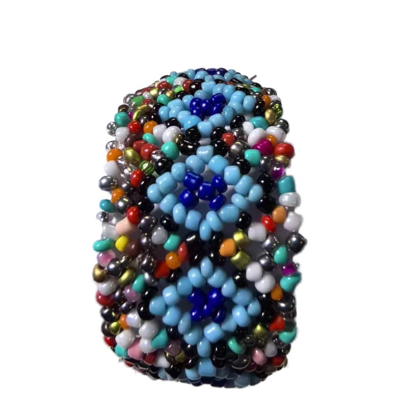 Hand beaded letter strap fashion beaded bag with beaded belt factory to undertake processing customization