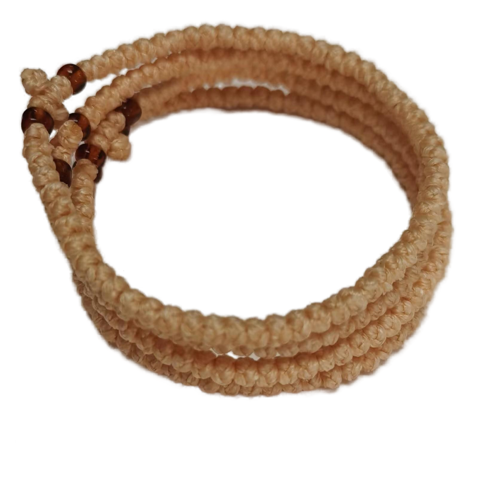 Komboskini bracelet prayer ropes Direct manufacturing from source factory Large stock supply ， Greek Prayer Rope Bracelet, brown Cross Prayer Rope Komboskini With dark red Beads
