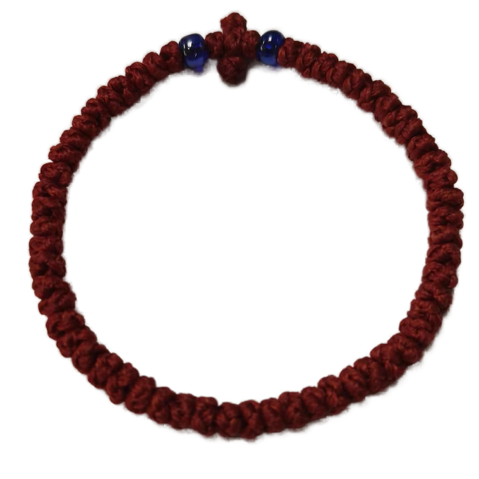 Komboskini bracelet prayer ropes Direct manufacturing from source factory Large stock supply ， Greek Prayer Rope Bracelet, red Cross Prayer Rope Komboskini With dark Blue Beads