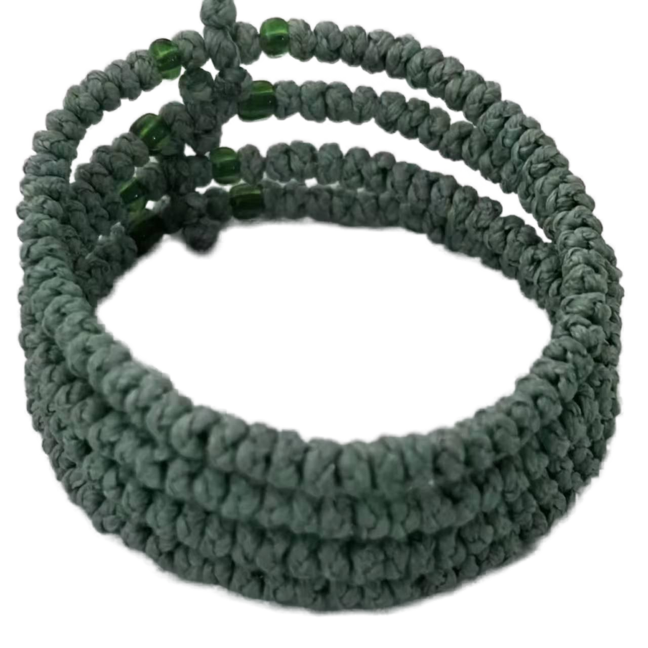 Komboskini bracelet prayer ropes Direct manufacturing from source factory Large stock supply ， Greek Prayer Rope Bracelet, green Cross Prayer Rope Komboskini With green Beads