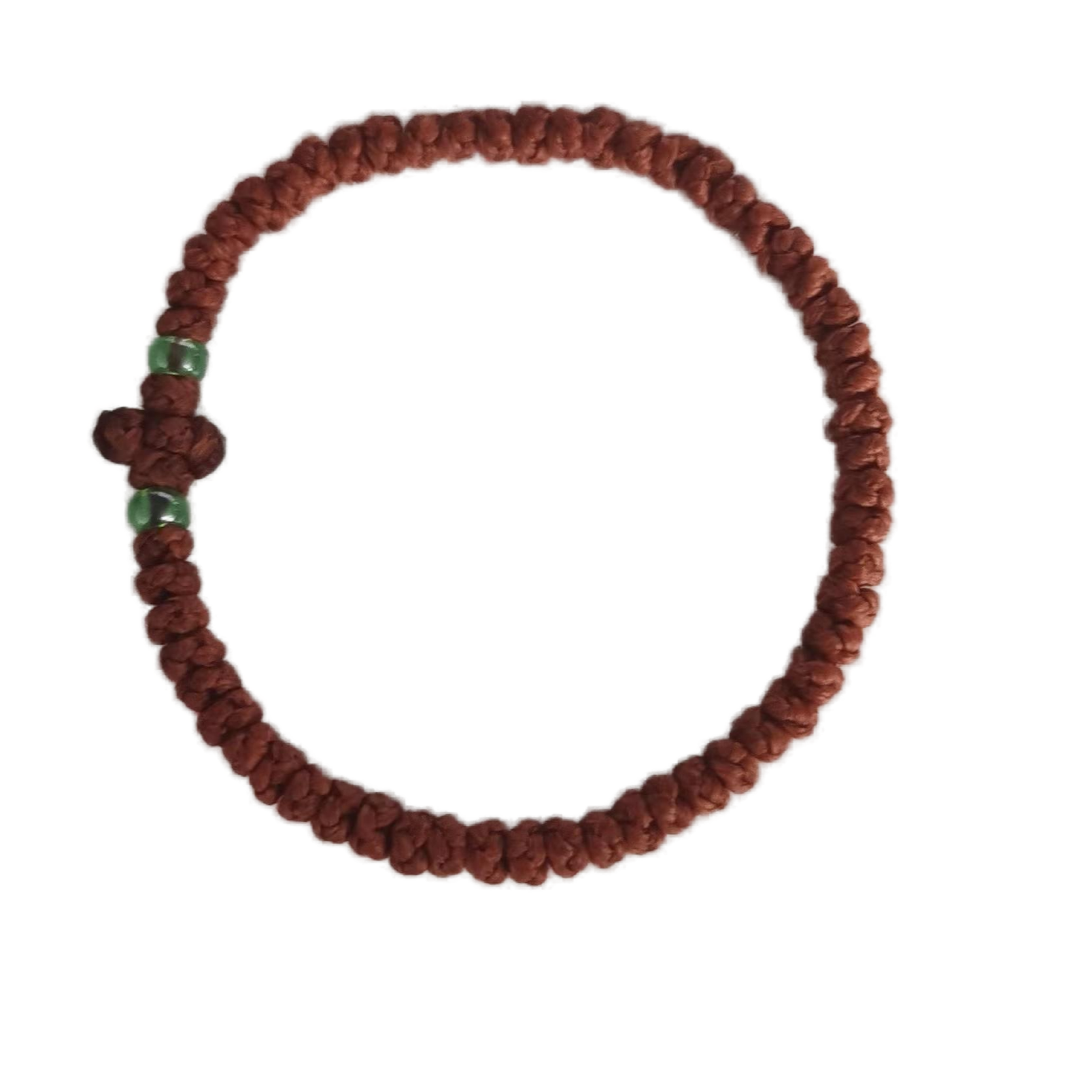 Komboskini bracelet prayer ropes Direct manufacturing from source factory Large stock supply ， Greek Prayer Rope Bracelet, brown Cross Prayer Rope Komboskini With green Beads