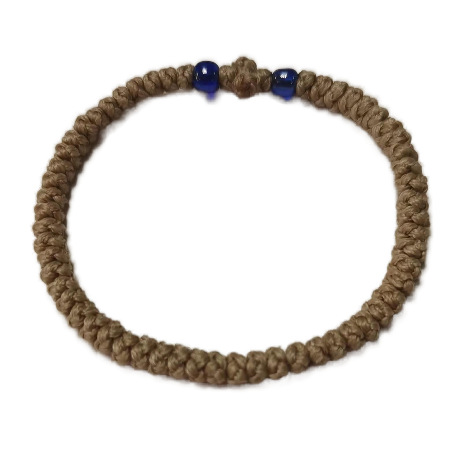 Komboskini bracelet prayer ropes Direct manufacturing from source factory Large stock supply ， Greek Prayer Rope Bracelet, brown Cross Prayer Rope Komboskini With dark Blue Beads