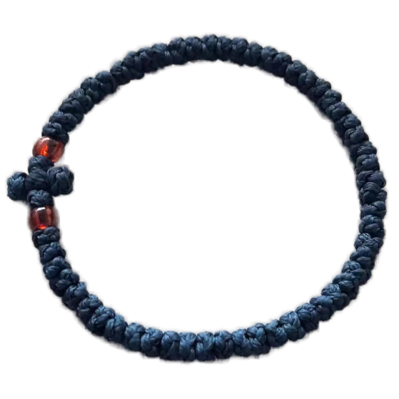 Komboskini bracelet prayer ropes Direct manufacturing from source factory Large stock supply ， Greek Prayer Rope Bracelet, dark blue Cross Prayer Rope Komboskini With red Beads