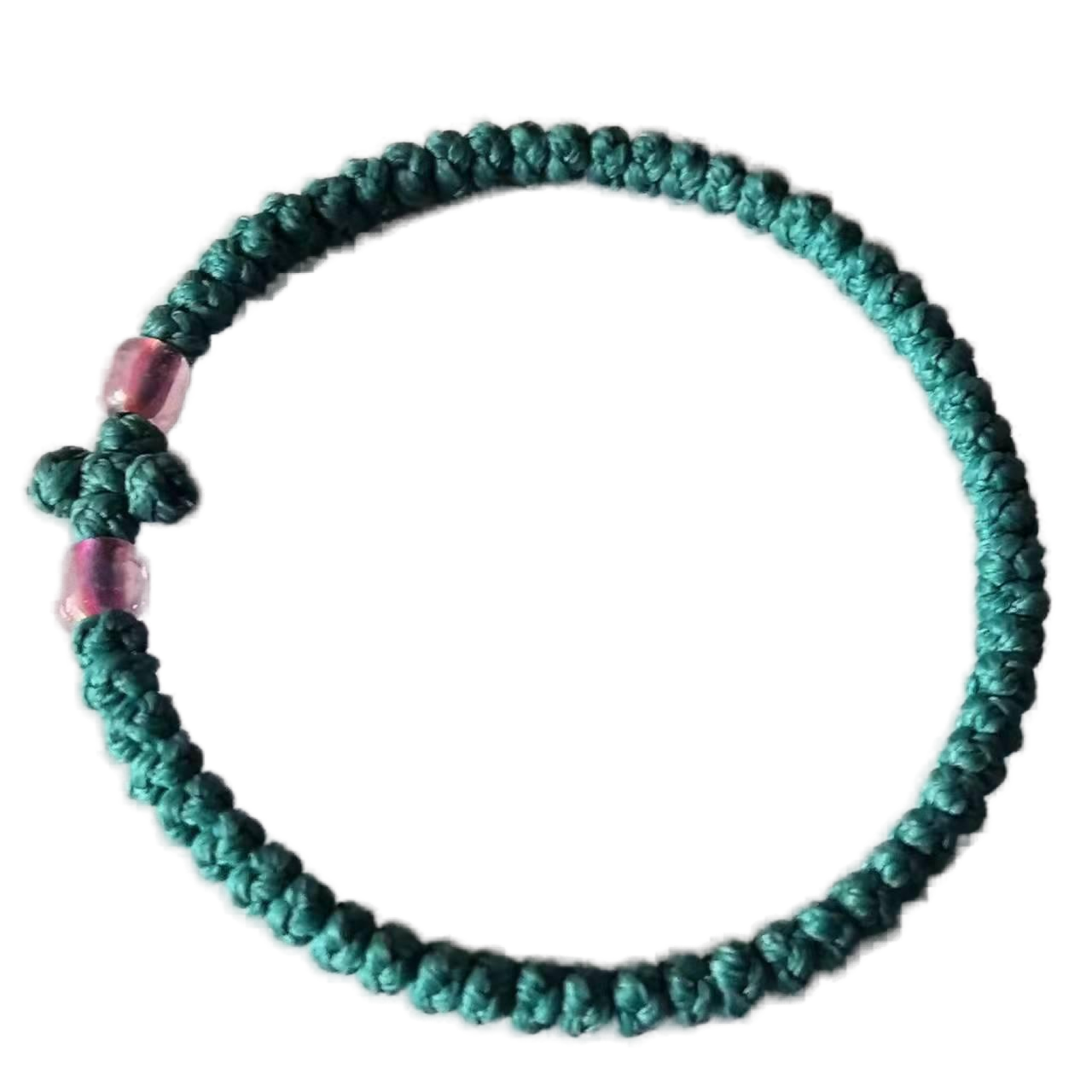 Komboskini bracelet prayer ropes Direct manufacturing from source factory Large stock supply ， Greek Prayer Rope Bracelet, green Cross Prayer Rope Komboskini With pink Beads