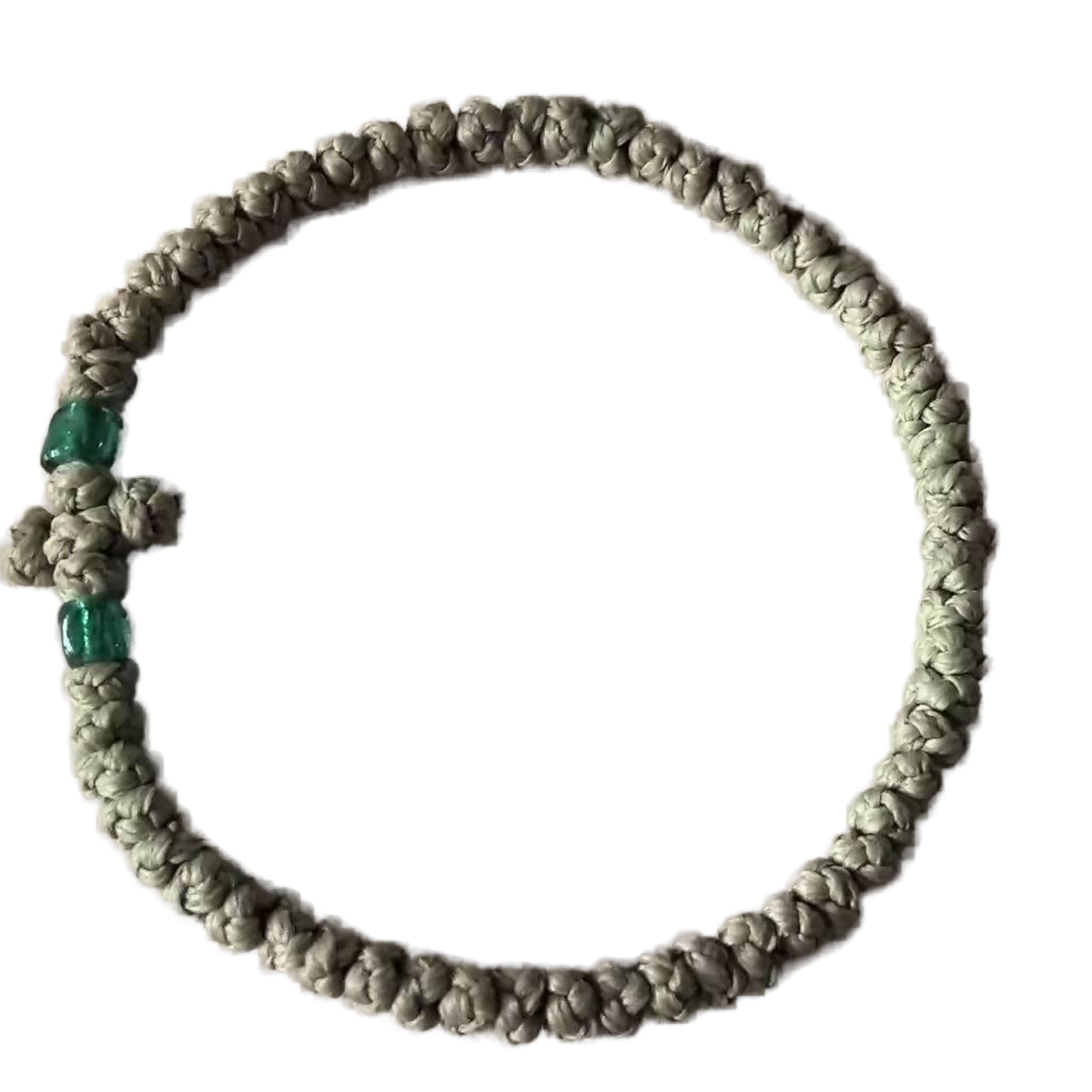 Komboskini bracelet prayer ropes Direct manufacturing from source factory Large stock supply ， Greek Prayer Rope Bracelet, gray Cross Prayer Rope Komboskini With green Beads